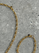 Pierre Cardin Gold Plated Necklace & Bracelet Chain Set - SYLK