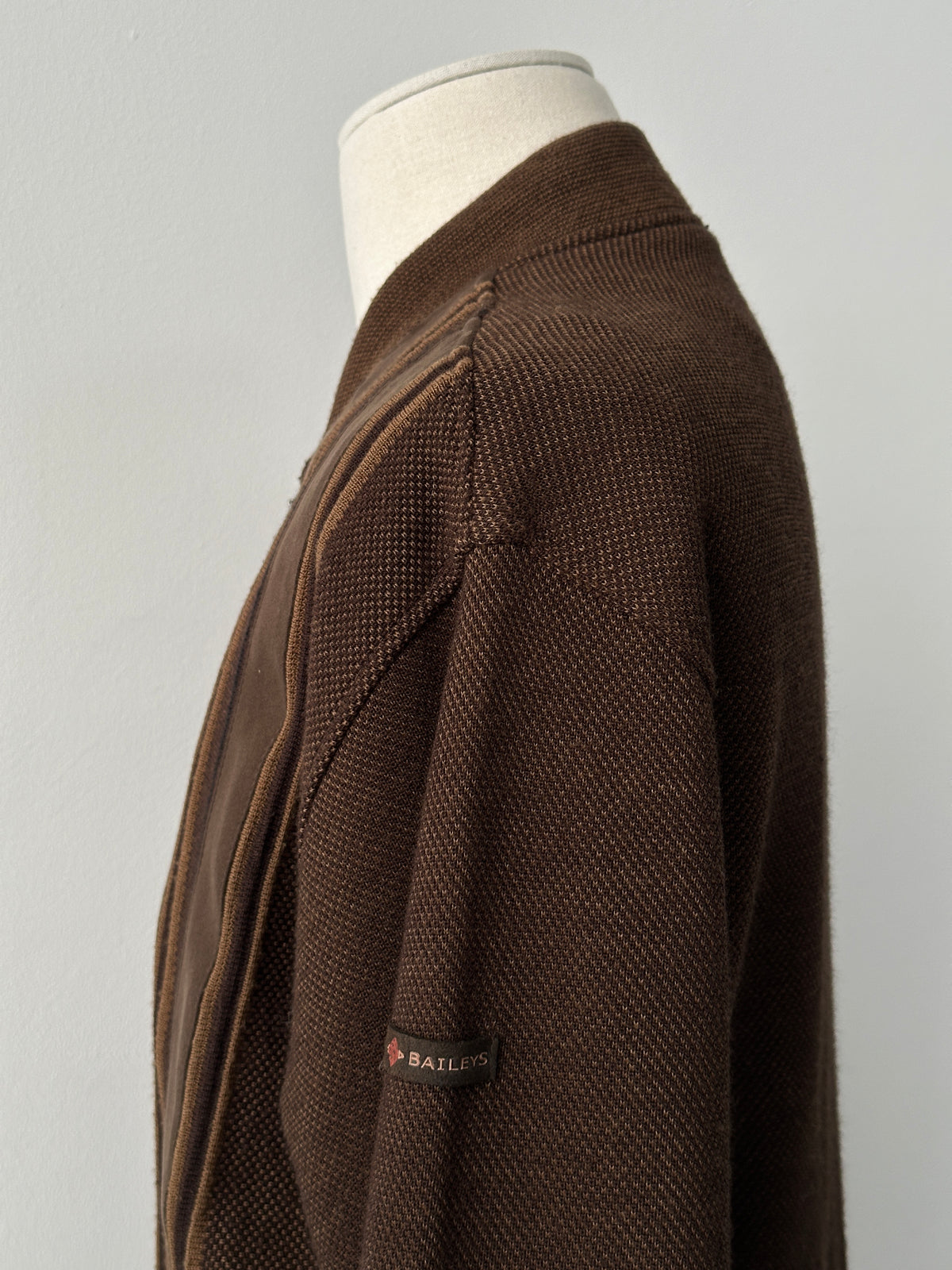 Vintage 2000s Wool Striped Bomber Jacket - L