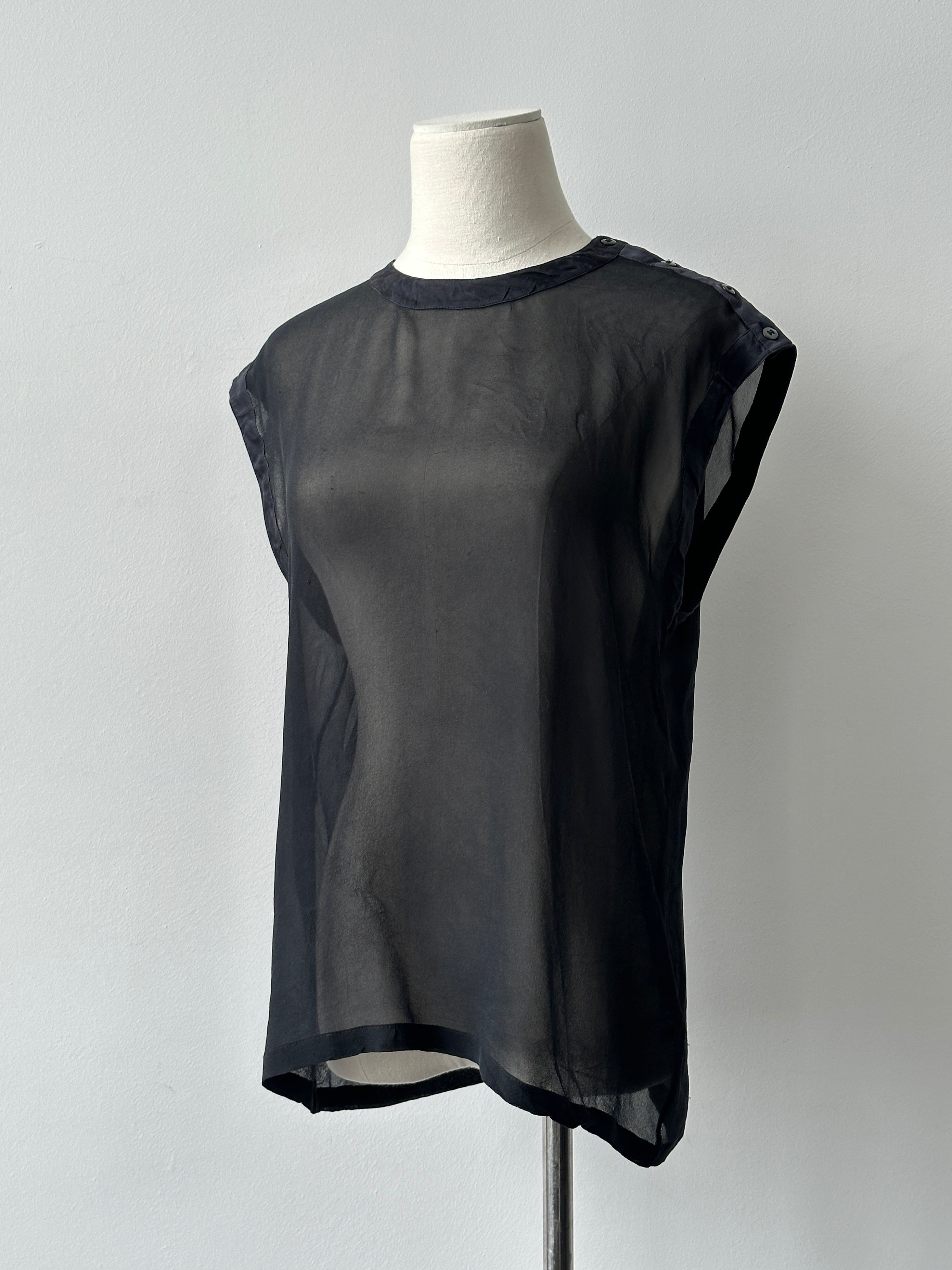 Escada By Margaretha Ley 1990s Pure Silk Sleeveless Top - M