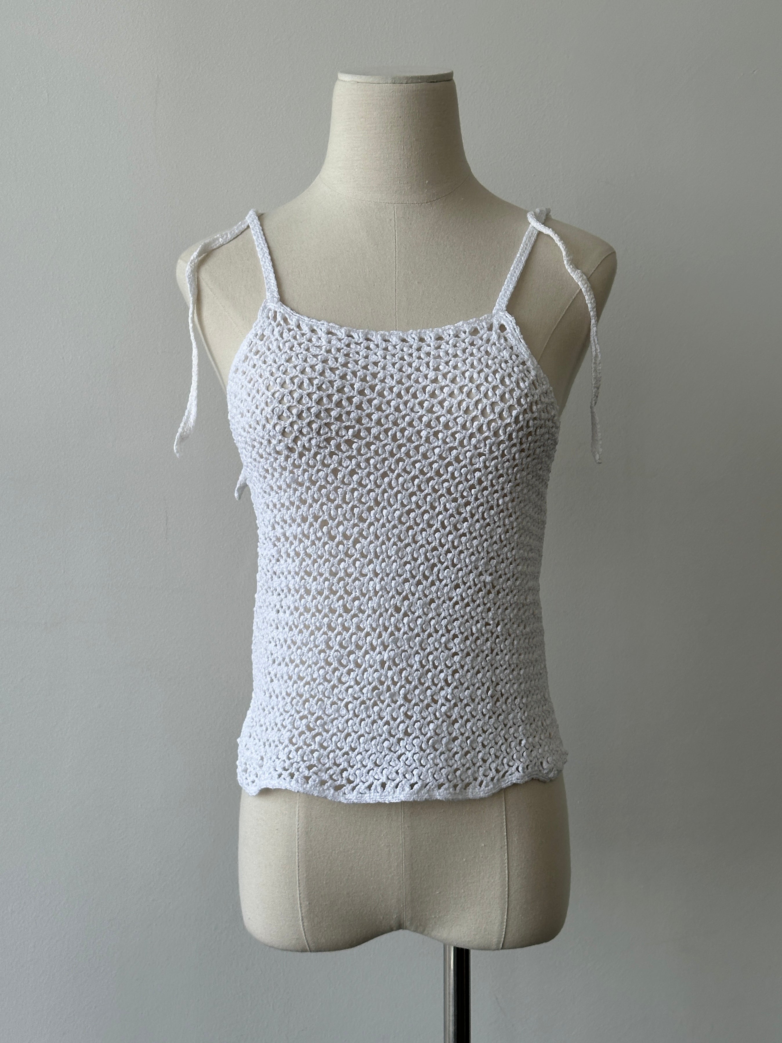 Vintage 2000s Crotchet Vest Top - S