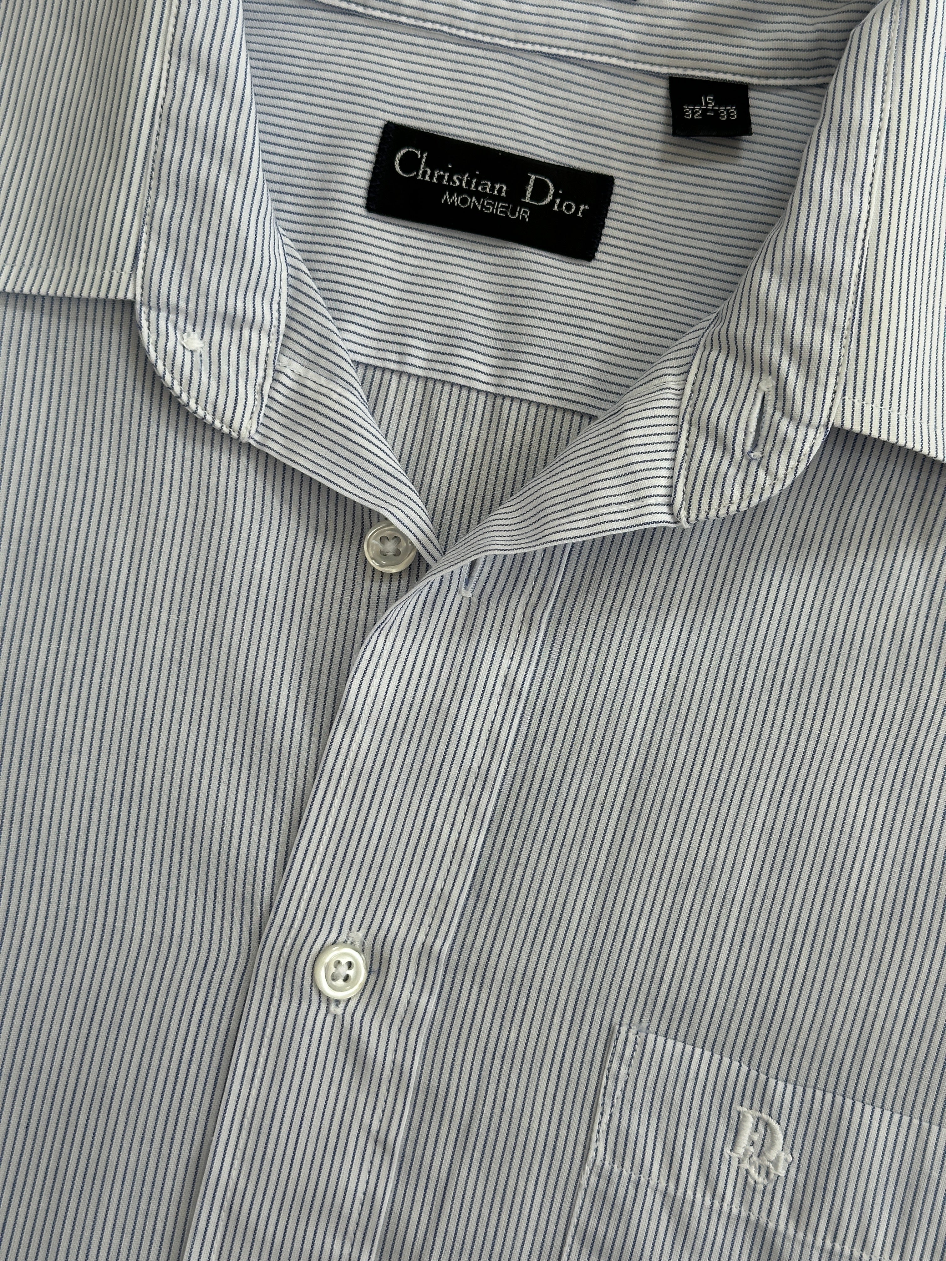 Christian Dior Monsieur 1990s Cotton Striped Shirt - XS | SYLK
