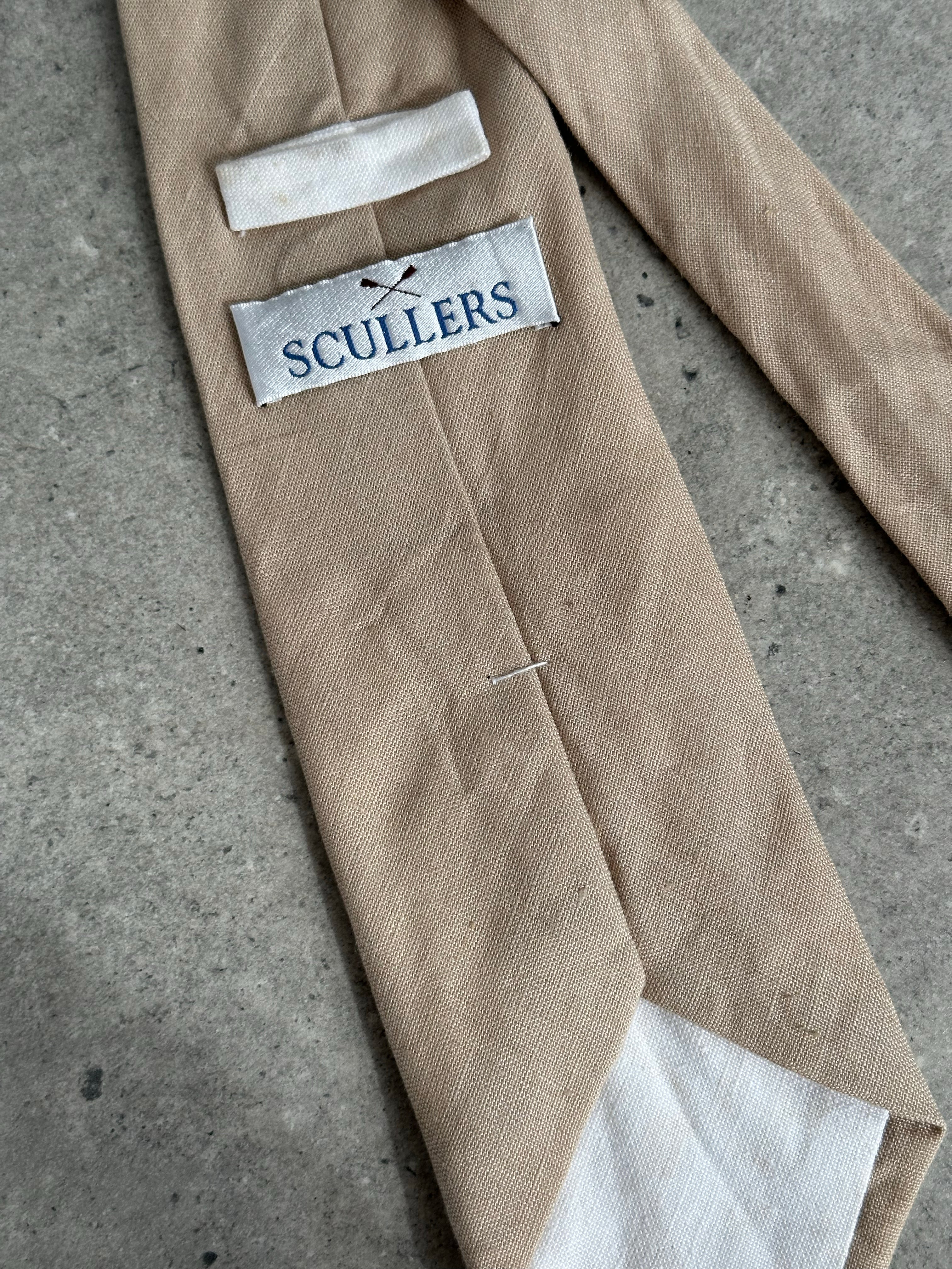Vintage 1990s Pure Linen Woven Tie