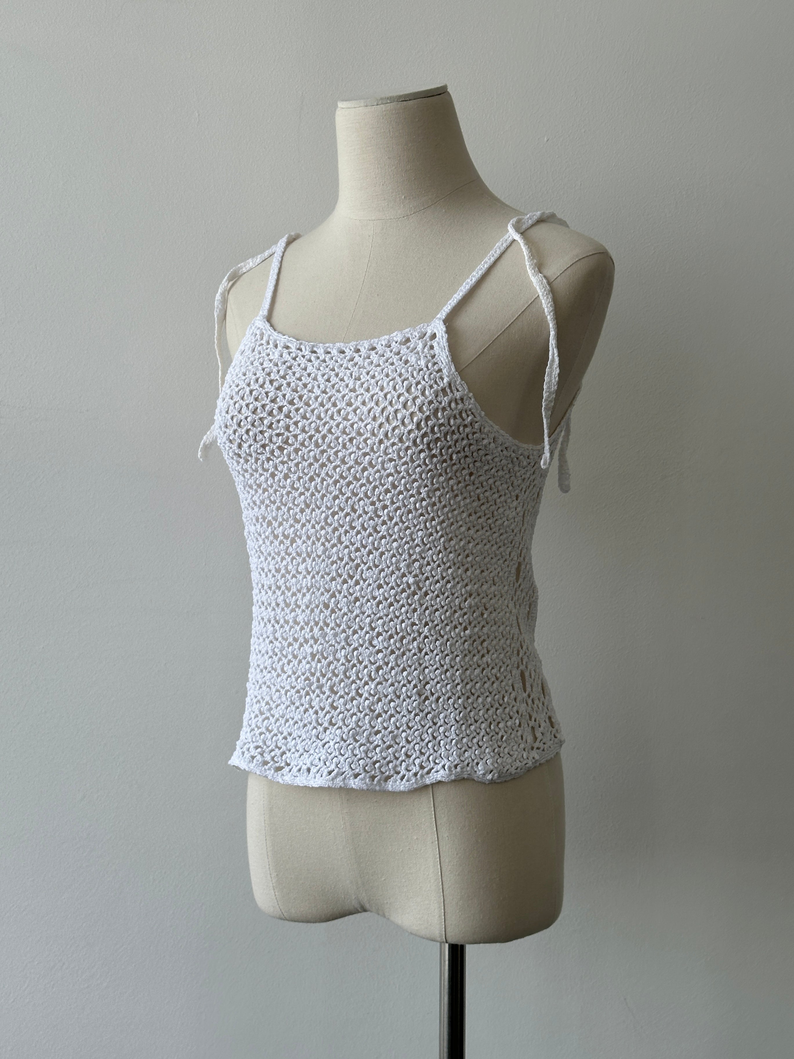 Vintage 2000s Crotchet Vest Top - S
