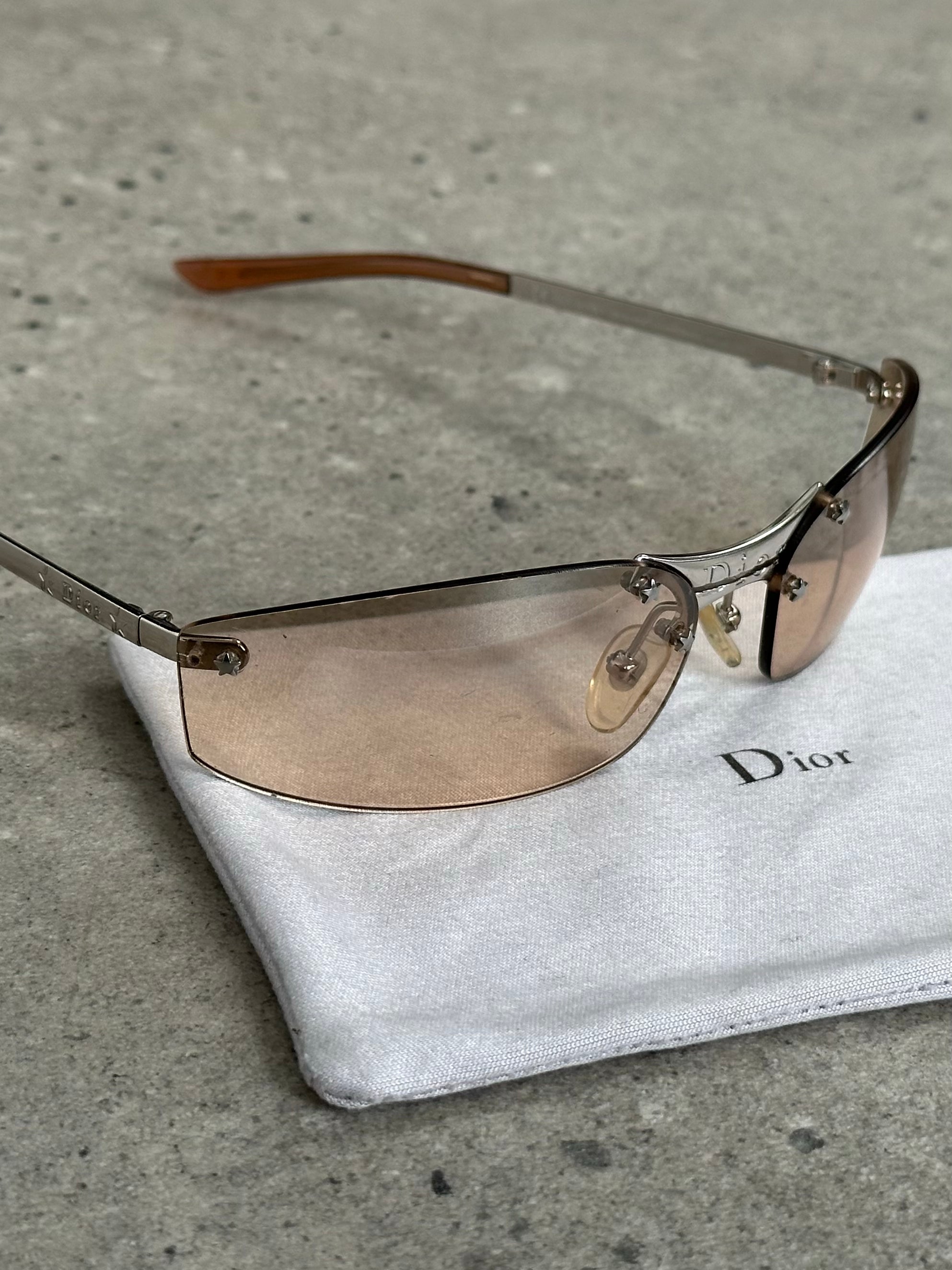 Christian Dior 2000s Minipop Rimless Star Sunglasses
