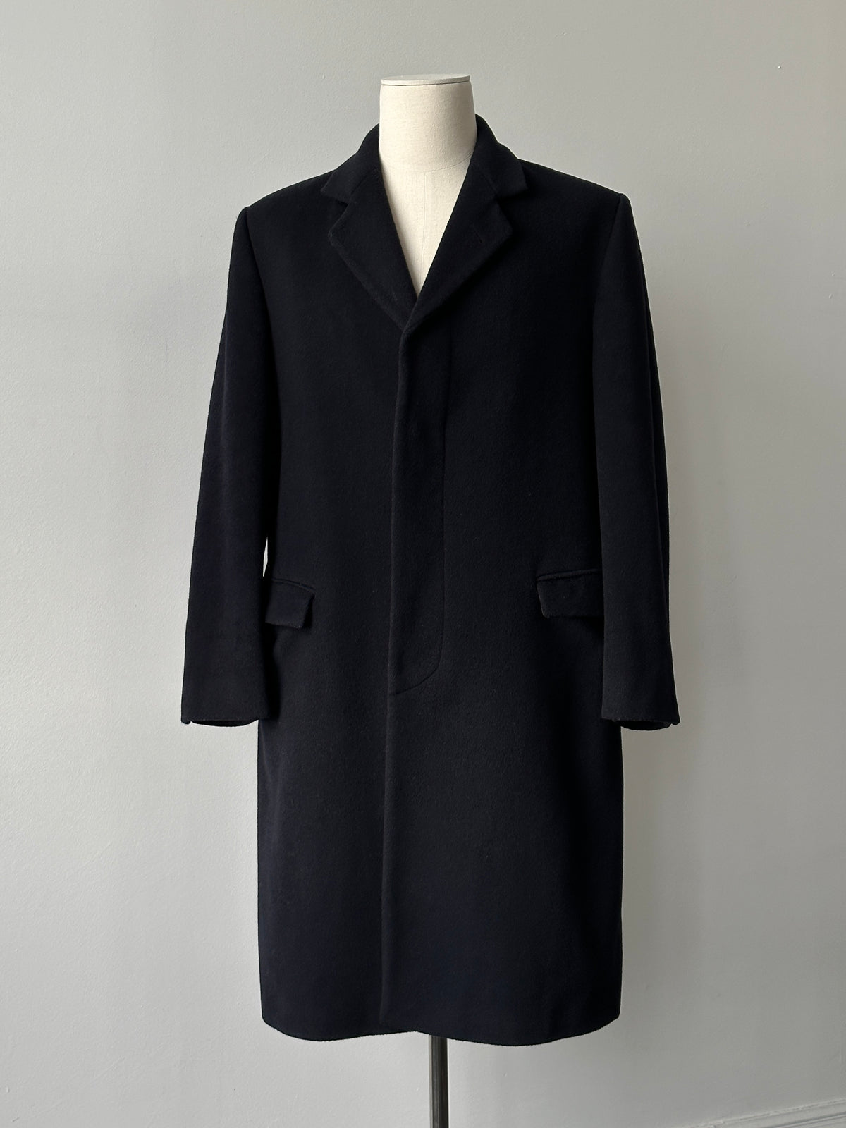 Vintage 1990s Wool Single Breasted Coat - L