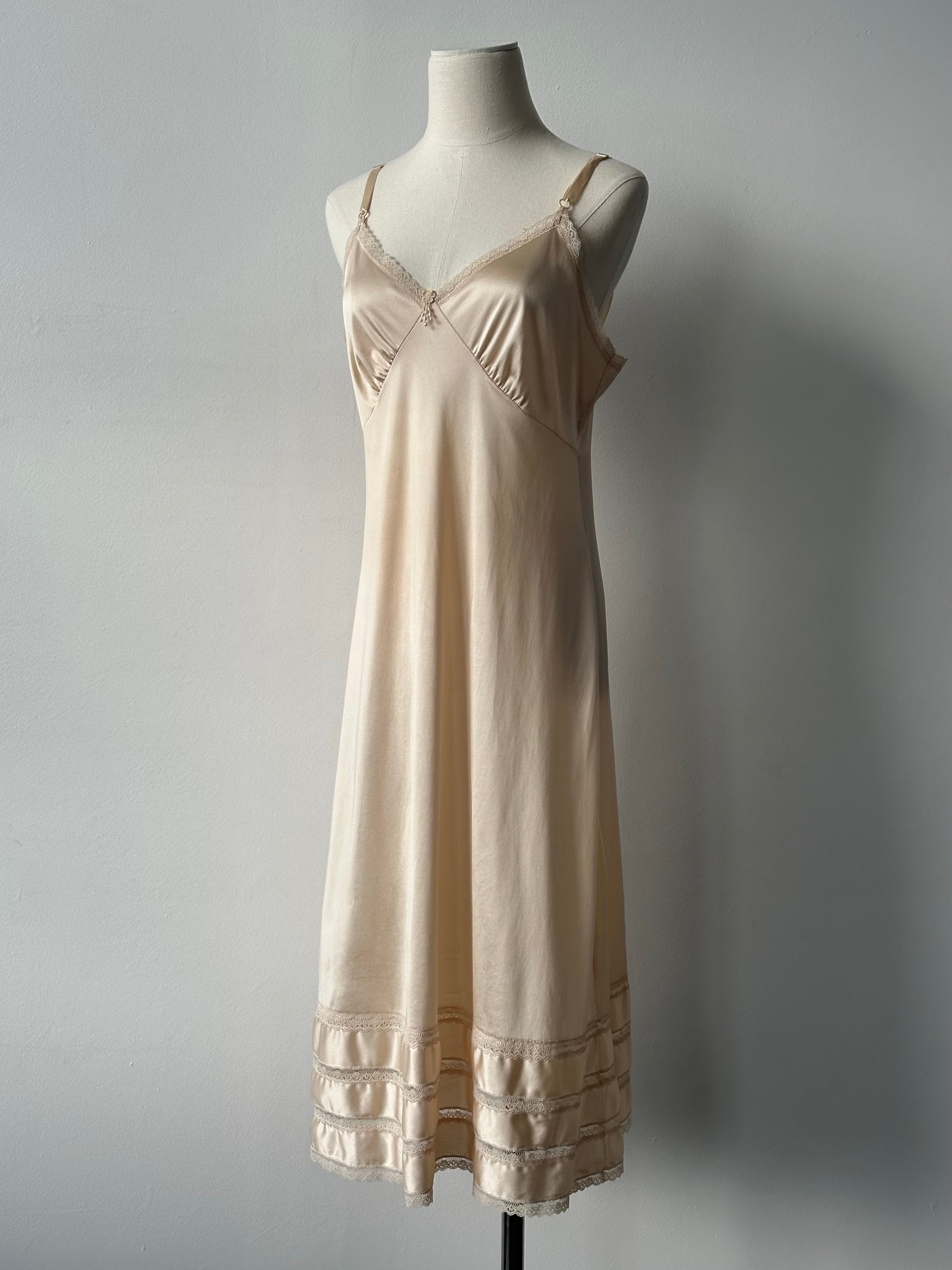 Vintage 1990s Lace Slip Dress - M