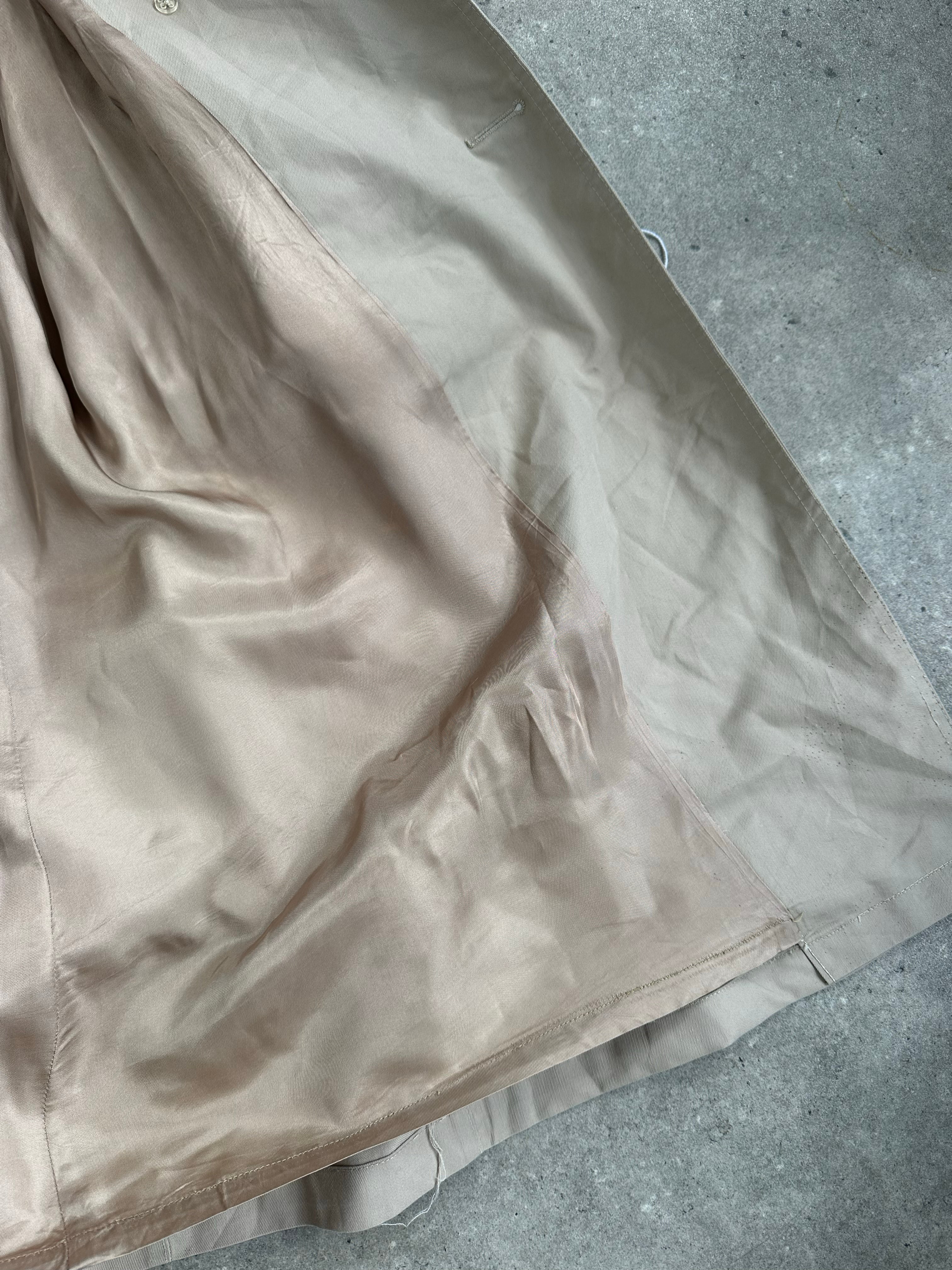 Christian Dior 1980s Cotton Double Breasted Trench Coat - M