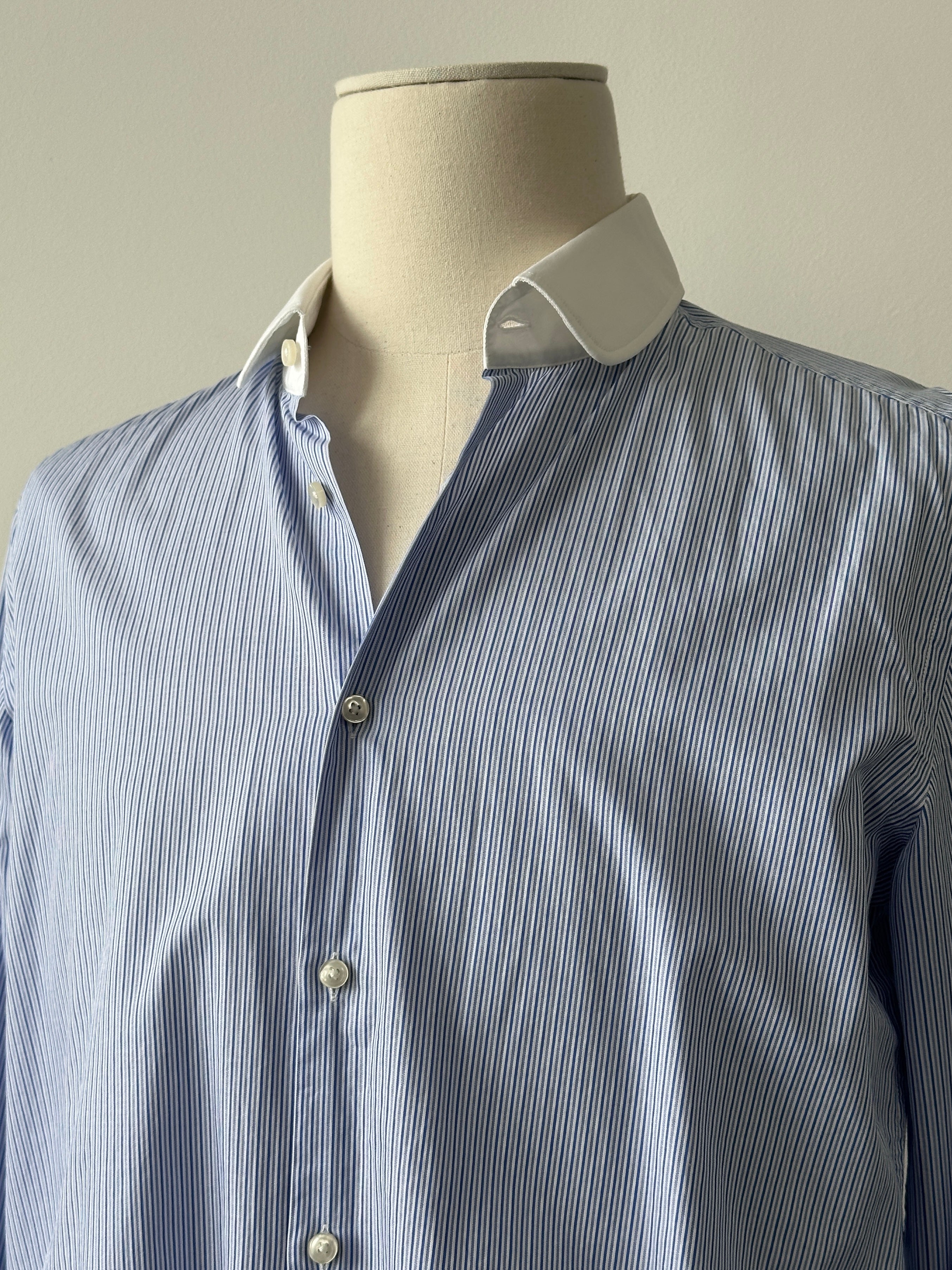 Hugo Boss 2000s Pure Cotton Striped Shirt - M-L