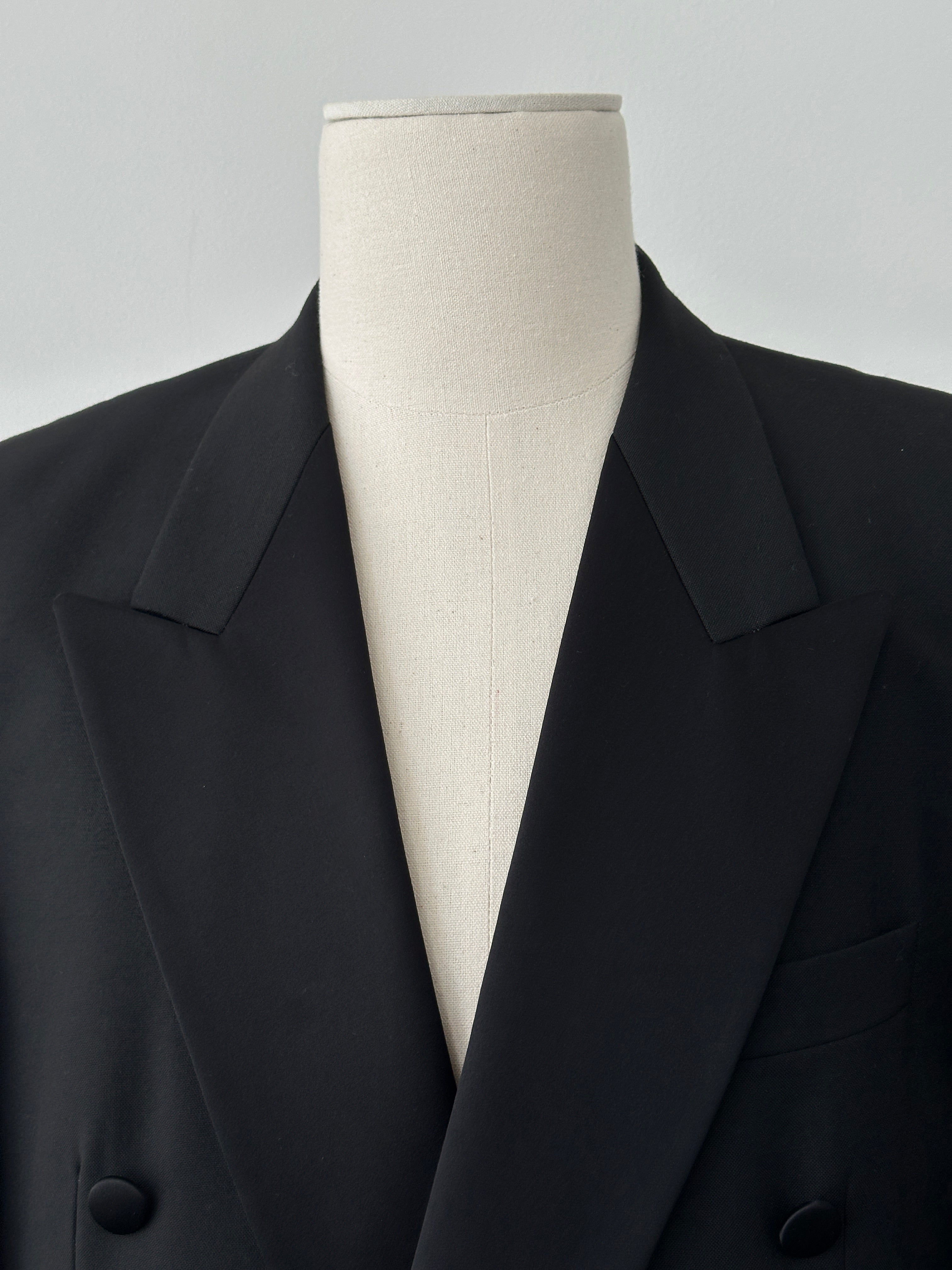 Vintage 1990s Tuxedo Double Breasted Blazer - 42R