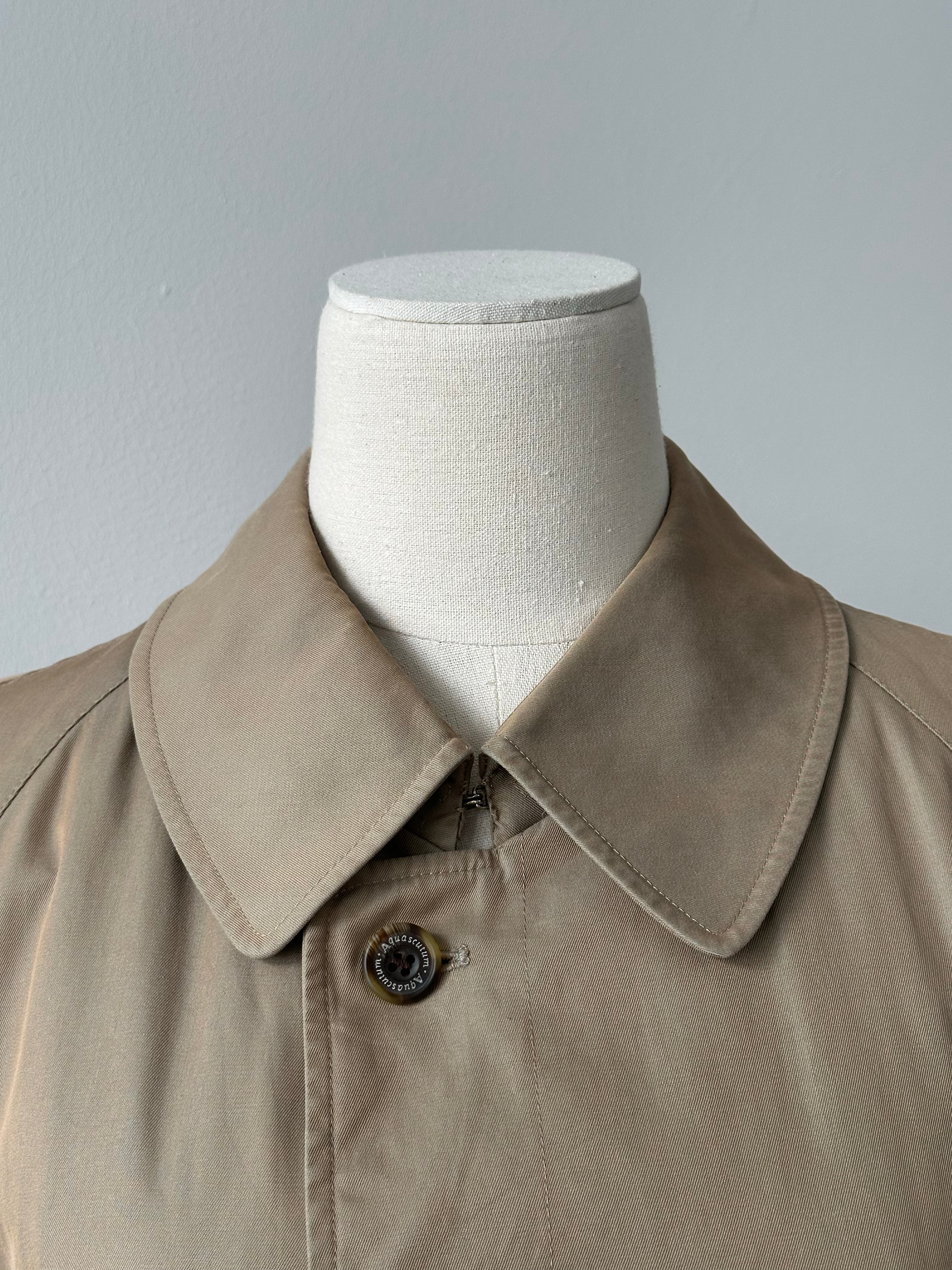 Aquascutum 1990s Pure Cotton Belted Trench - S