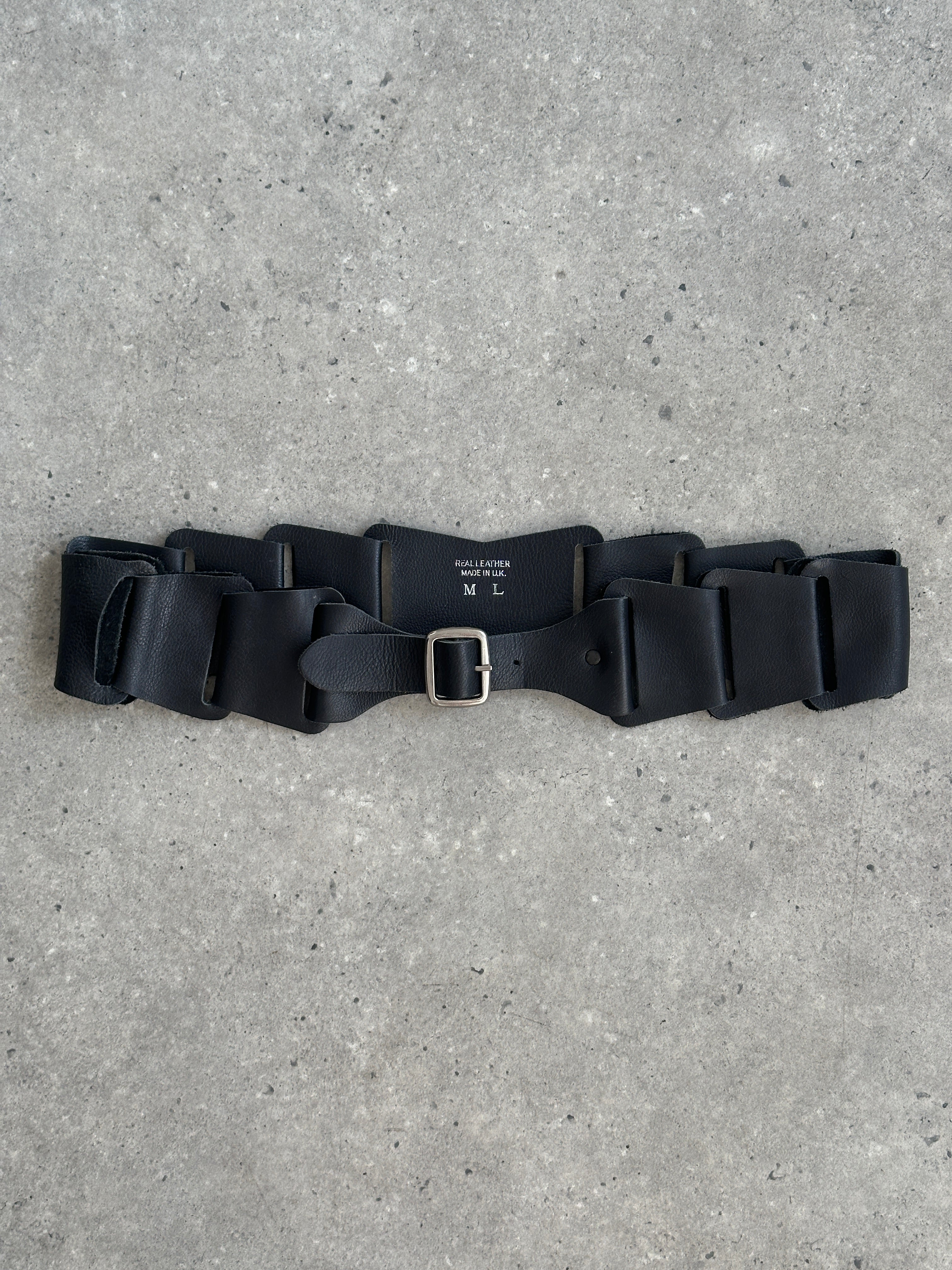 Vintage 2000s Leather Chunky Belt - W34-36