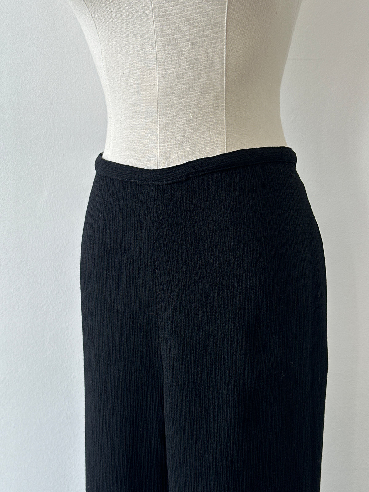 Jaeger 1990s Cotton Straight Leg High Waisted Trouser - W32