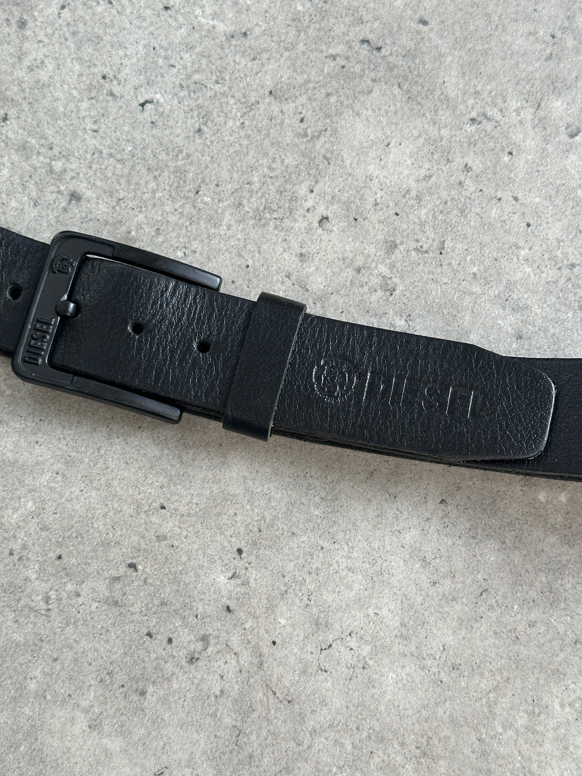 Diesel 1990s Leather Logo Belt - W36-43