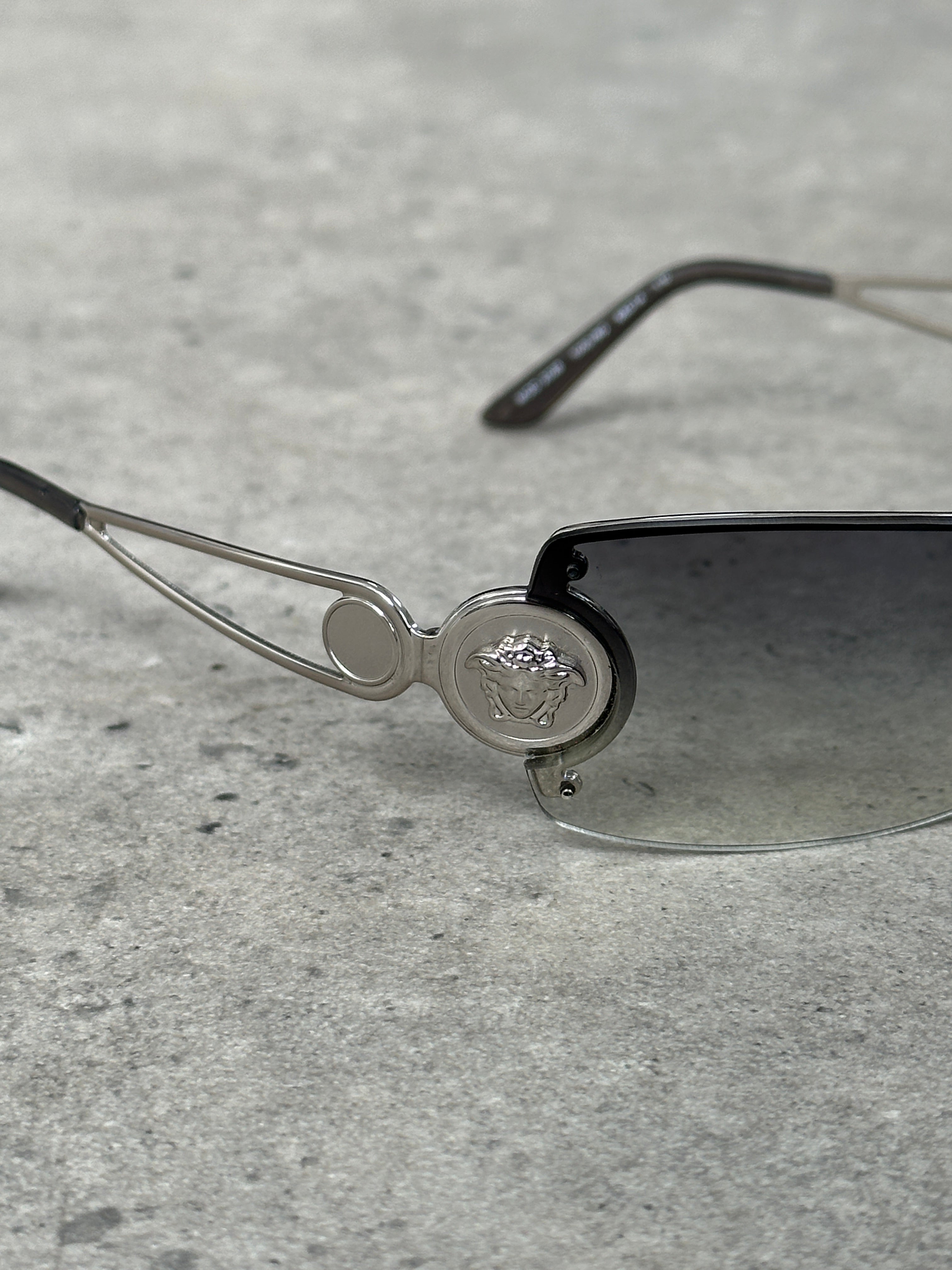 Versace 2000s Medusa Logo Rimless Sunglasses