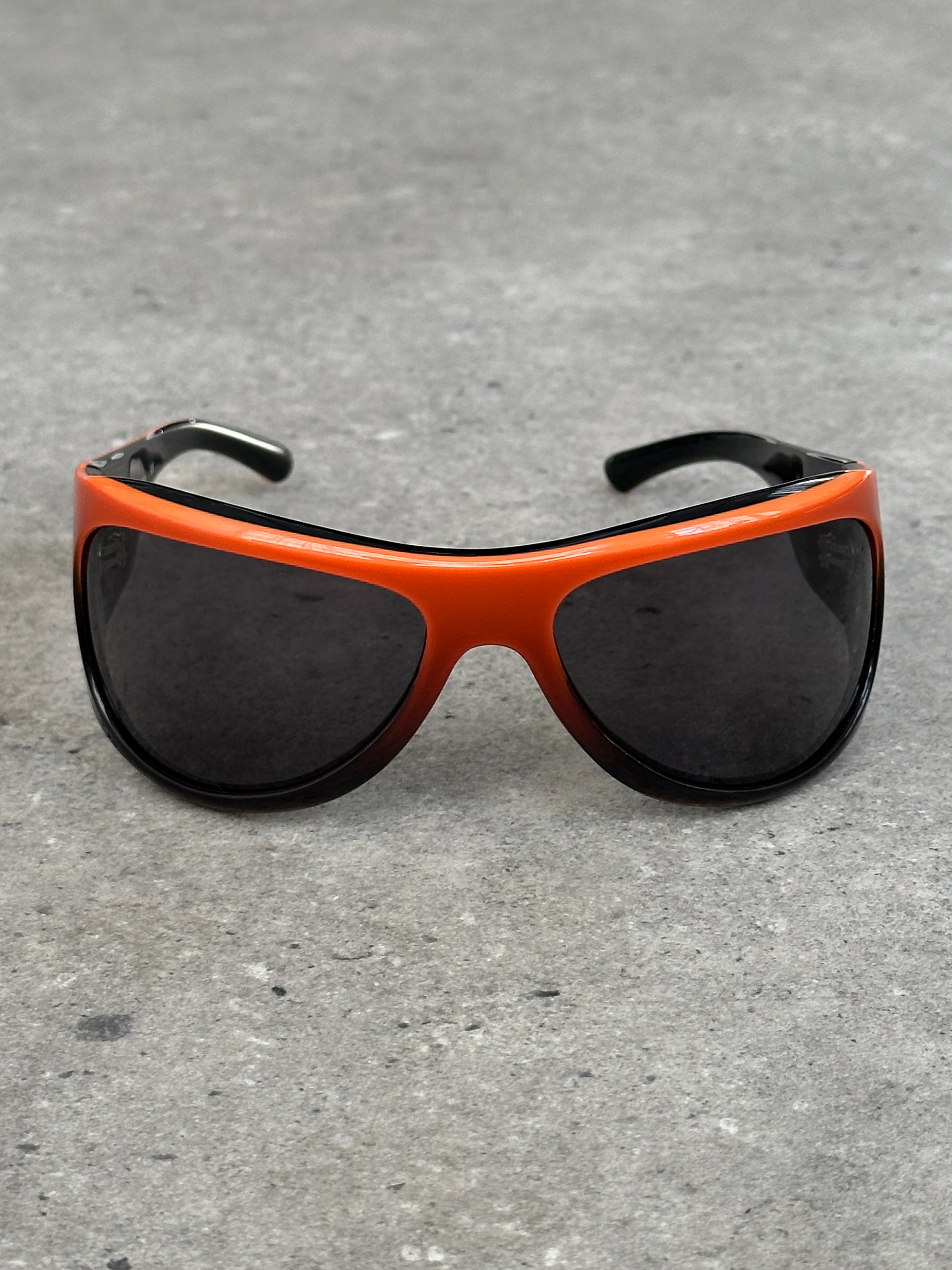 Vintage 2000s Shield Wrap Logo Sunglasses