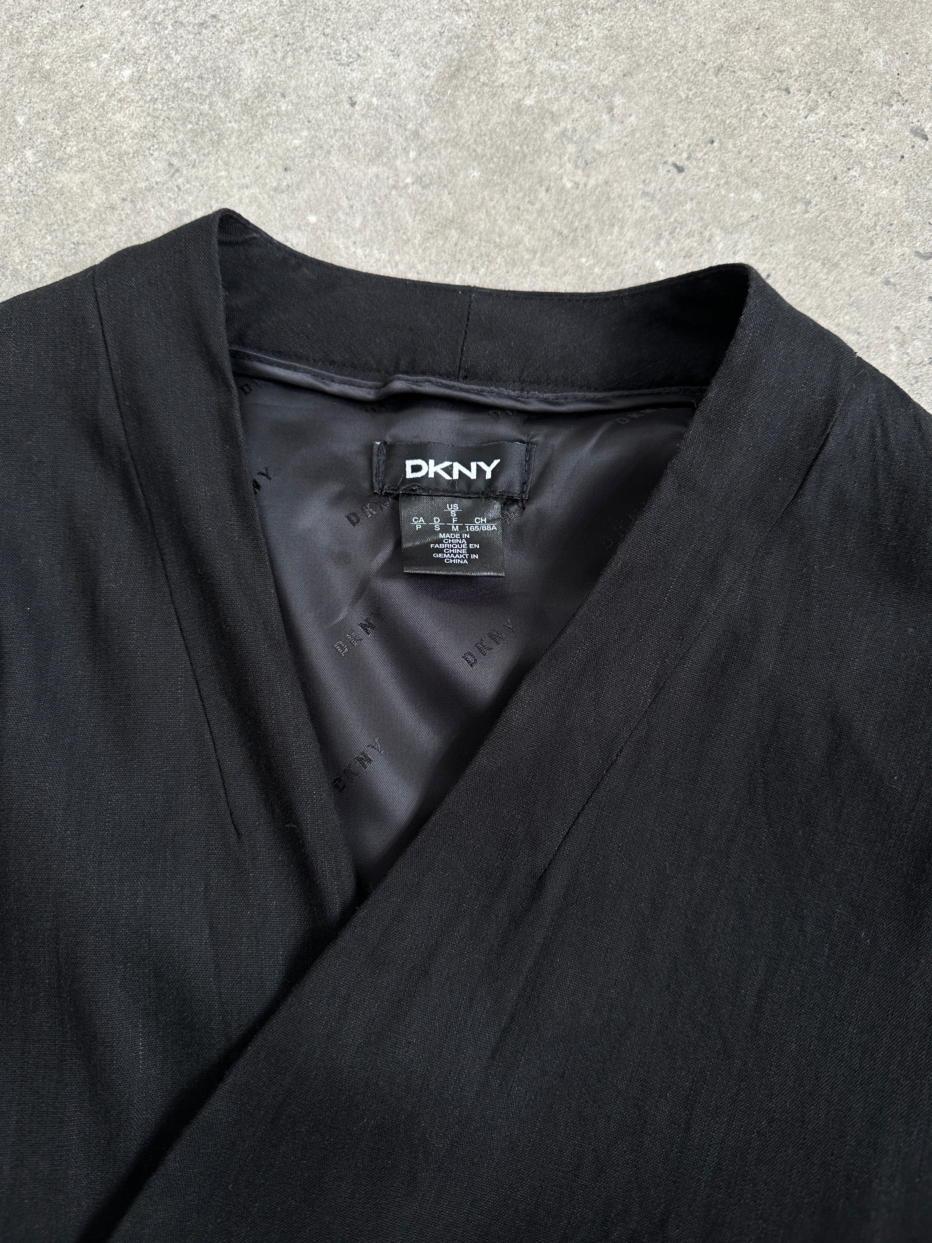 DKNY Linen Minimal Belted Trench Coat - M-L