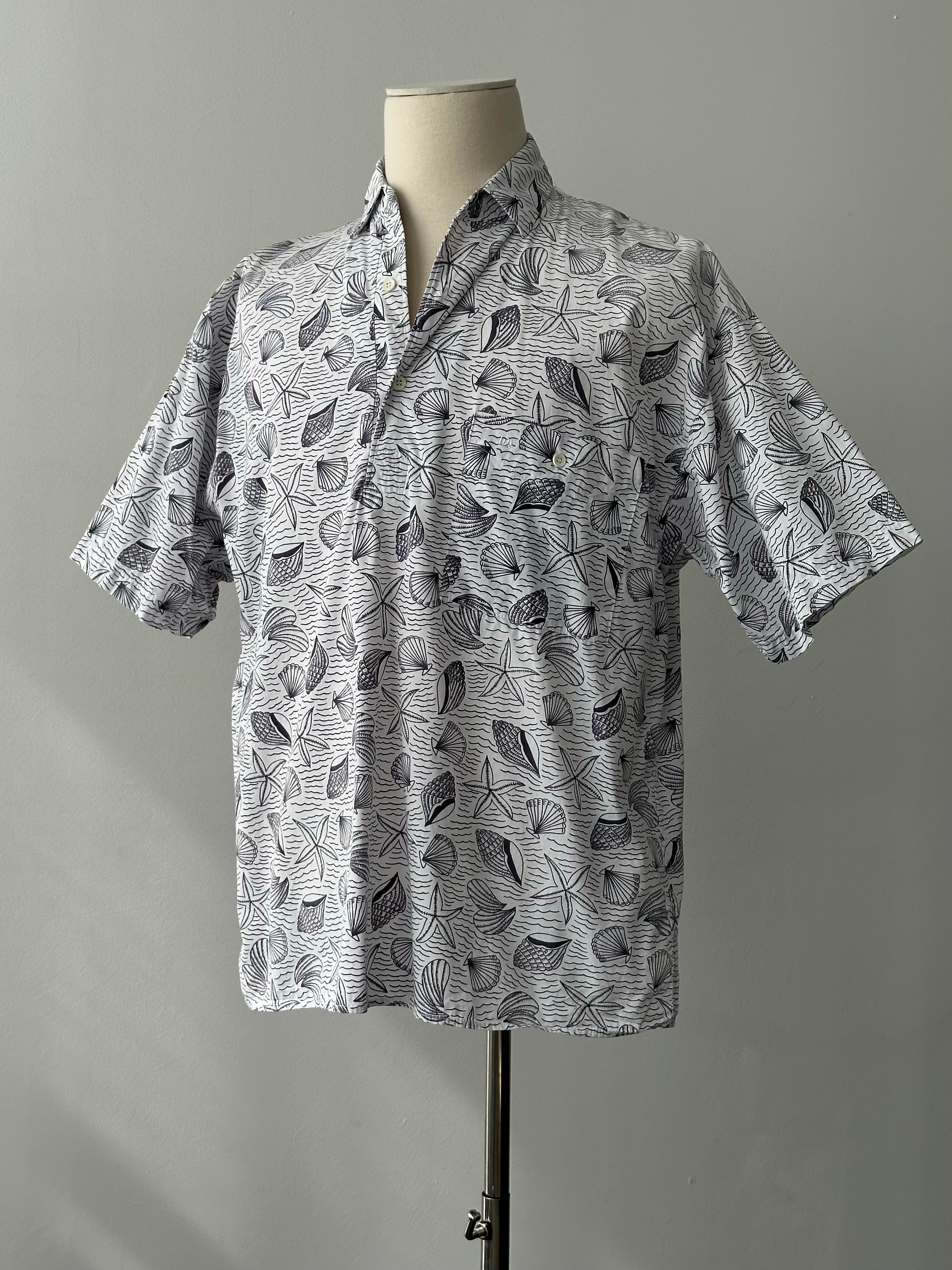 Christian Dior 1990s Cotton Resort Print Short Sleeve Shirt - XL