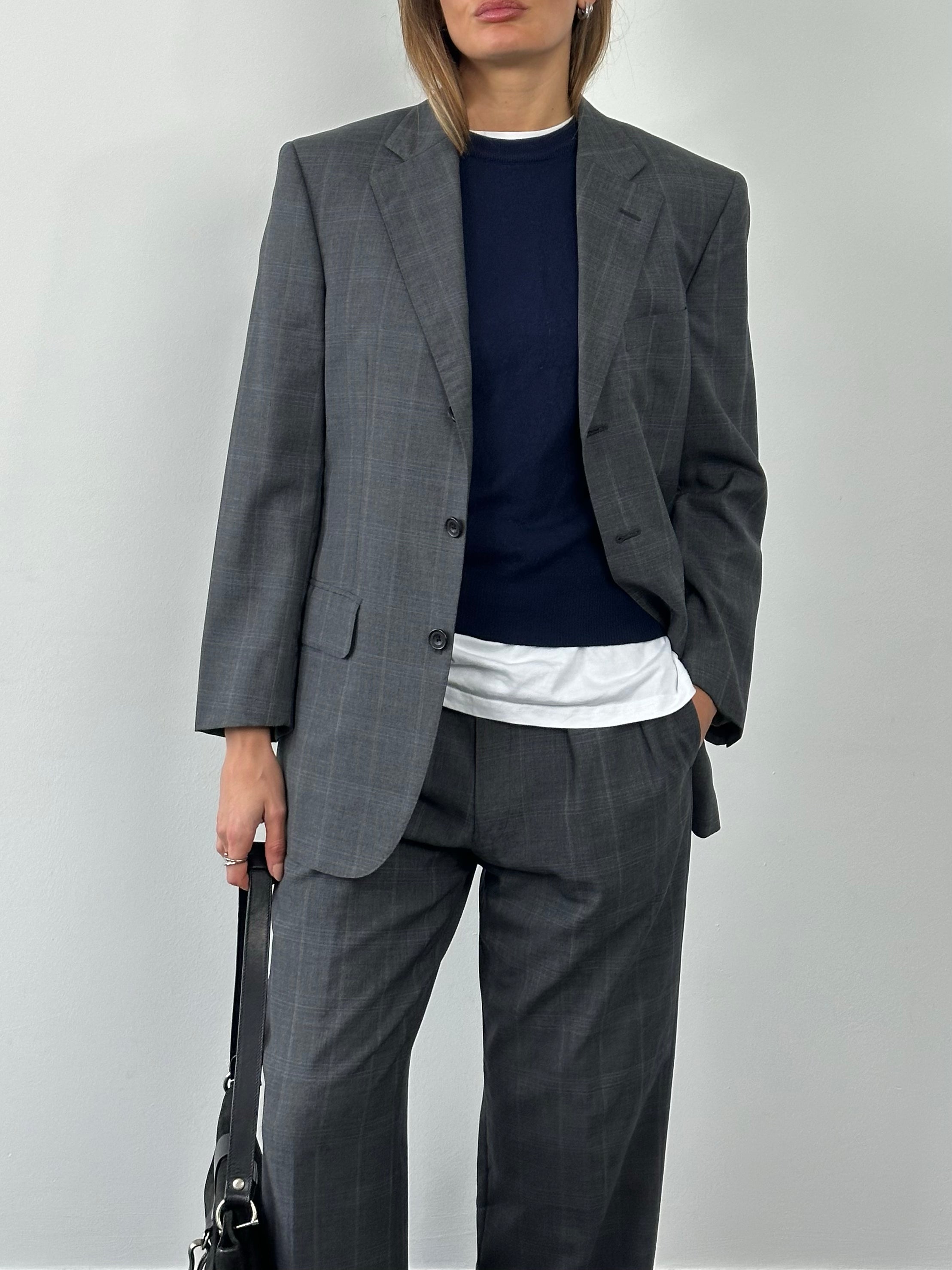 Burberry London 1990s Check Pure Wool Single Breasted Suit - 38S/S