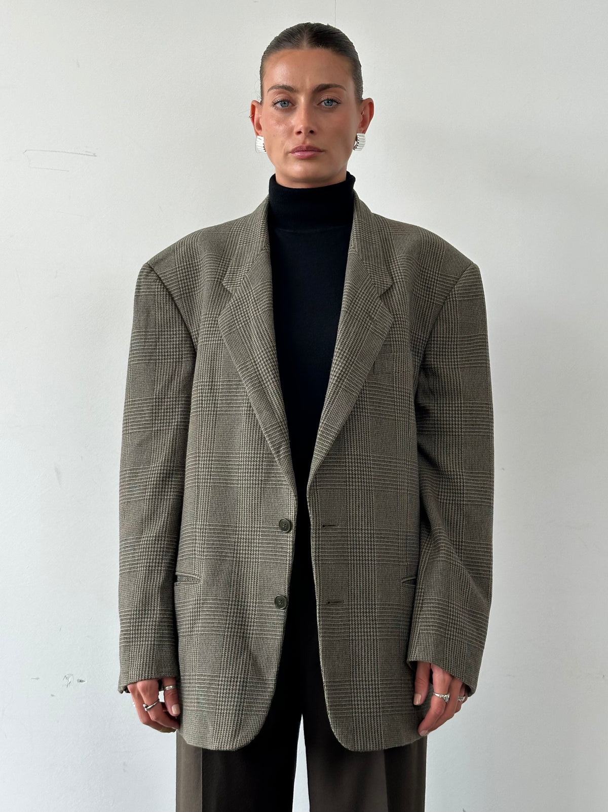 Giorgio Armani Pure Wool Check Blazer - XL | SYLK