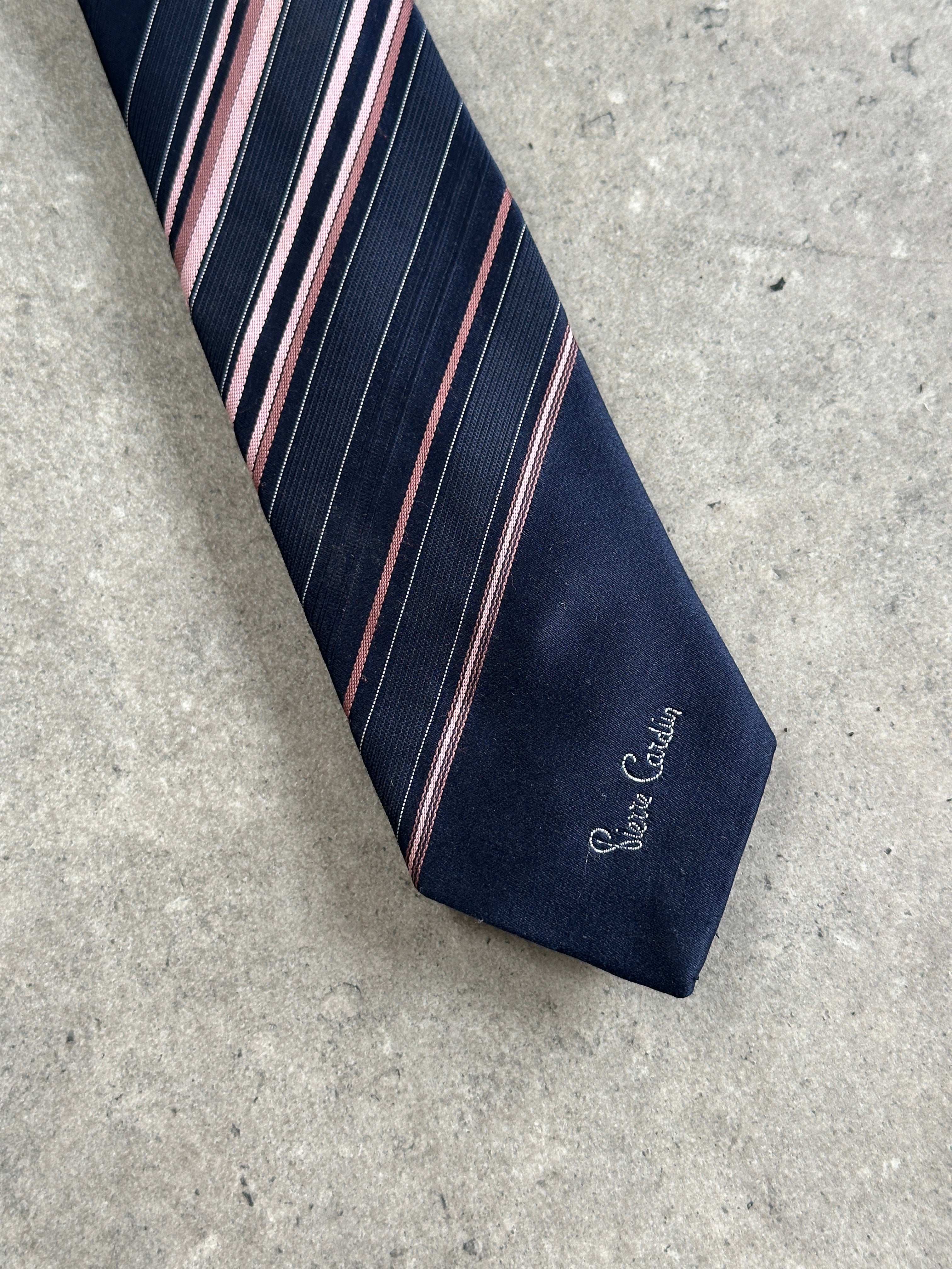 Pierre Cardin Paris 1990s Striped Tie