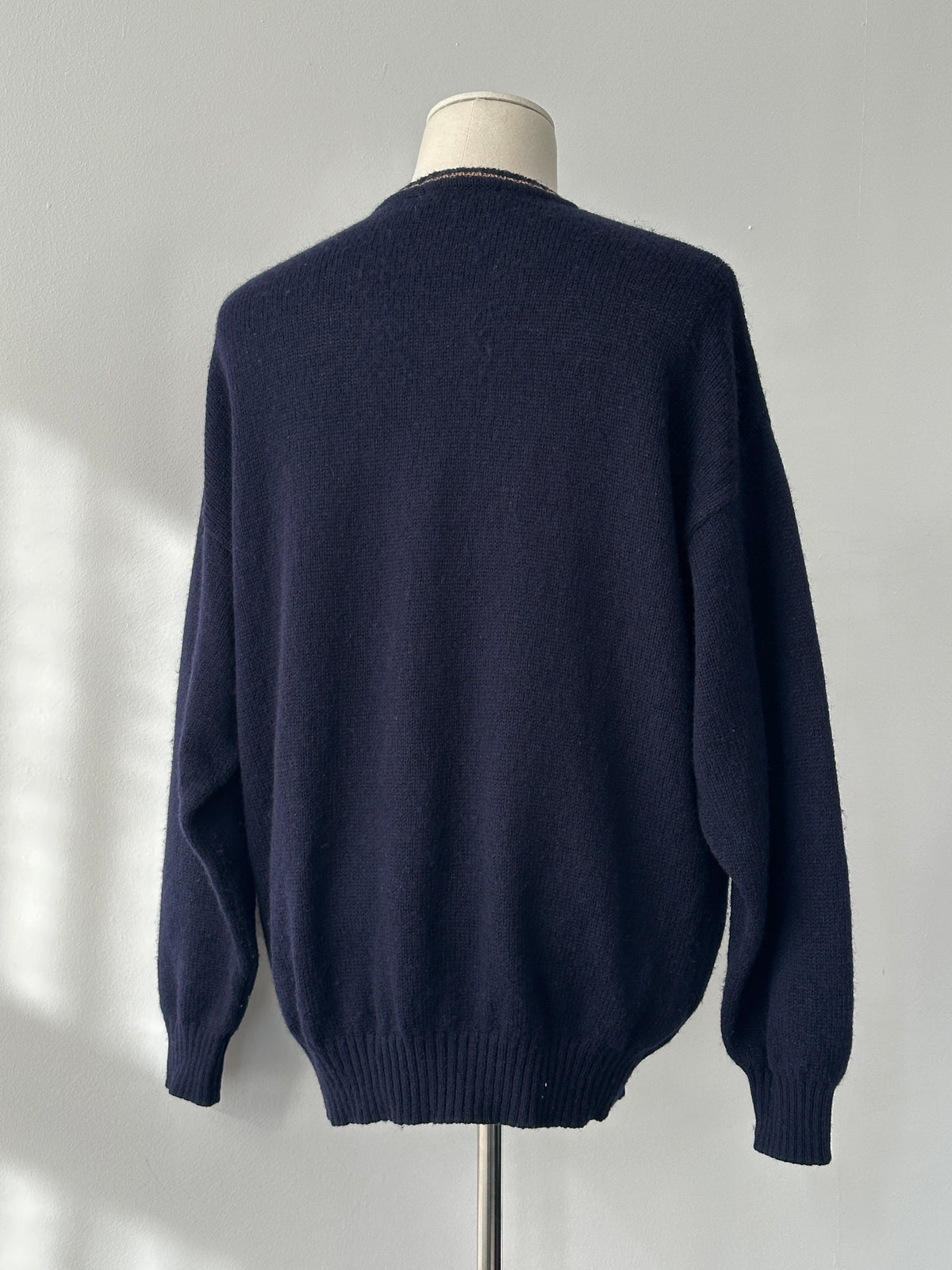 Burberry 1990s Pure Wool V Neck Jumper - XL