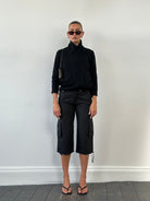 Helmut Lang Asymmetric High Neck Wool Belted Jacket - S - SYLK