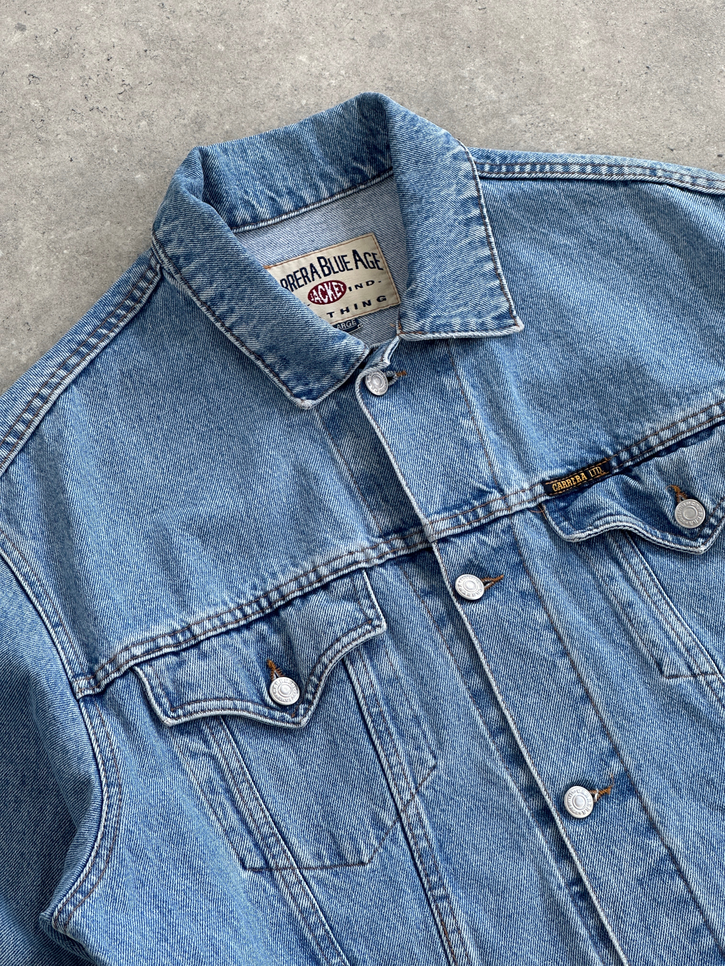 Carrera Italian 80-90s Oversized Denim Jacket - L - SYLK