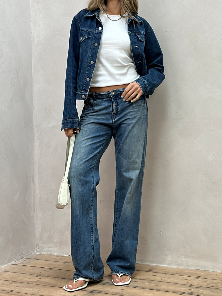 Armani Jeans Stonewashed Mid Waist Denim Jeans - W34 - SYLK
