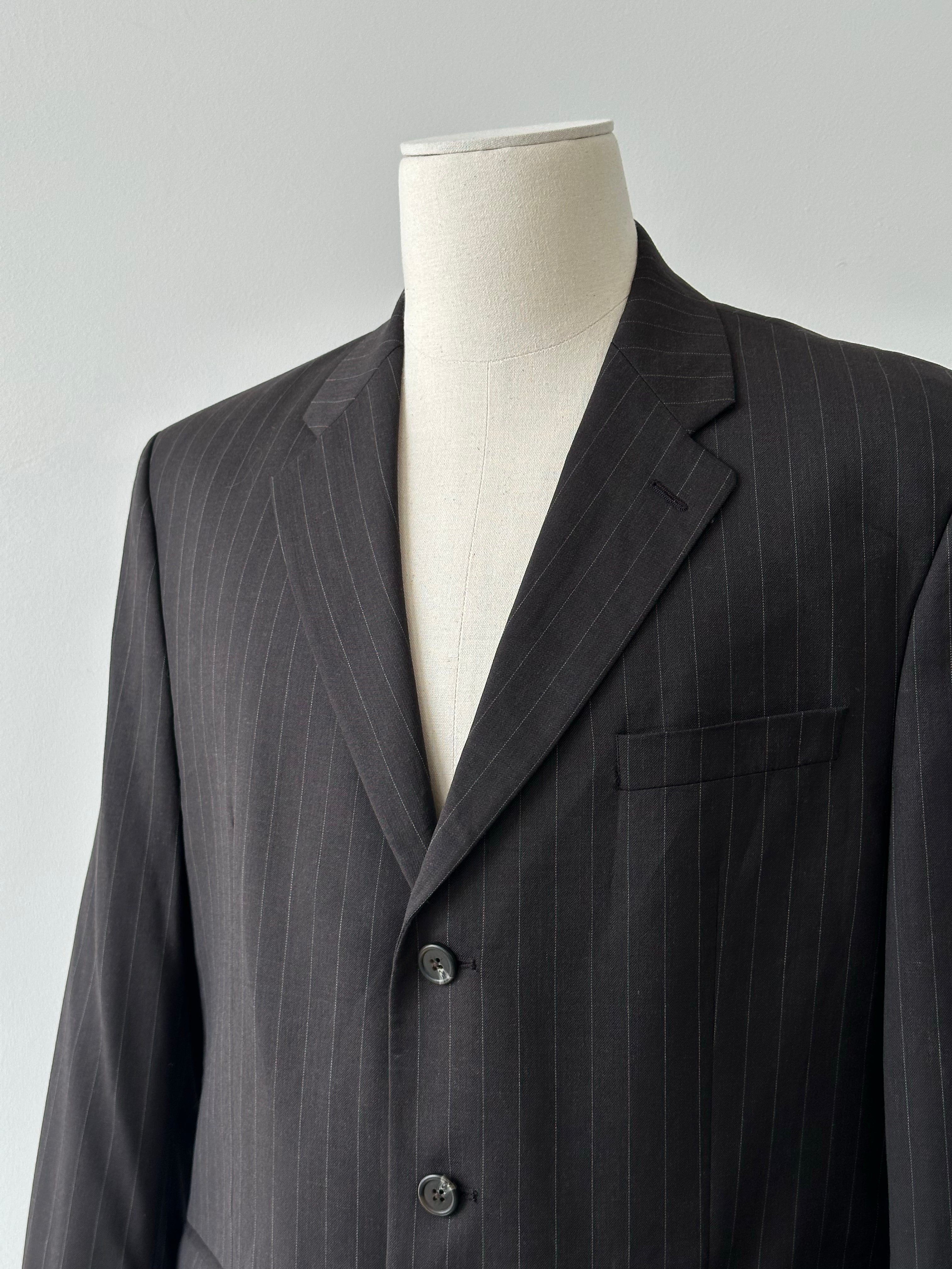 Ralph Lauren 1990s Pure Wool Striped Blazer - 44R