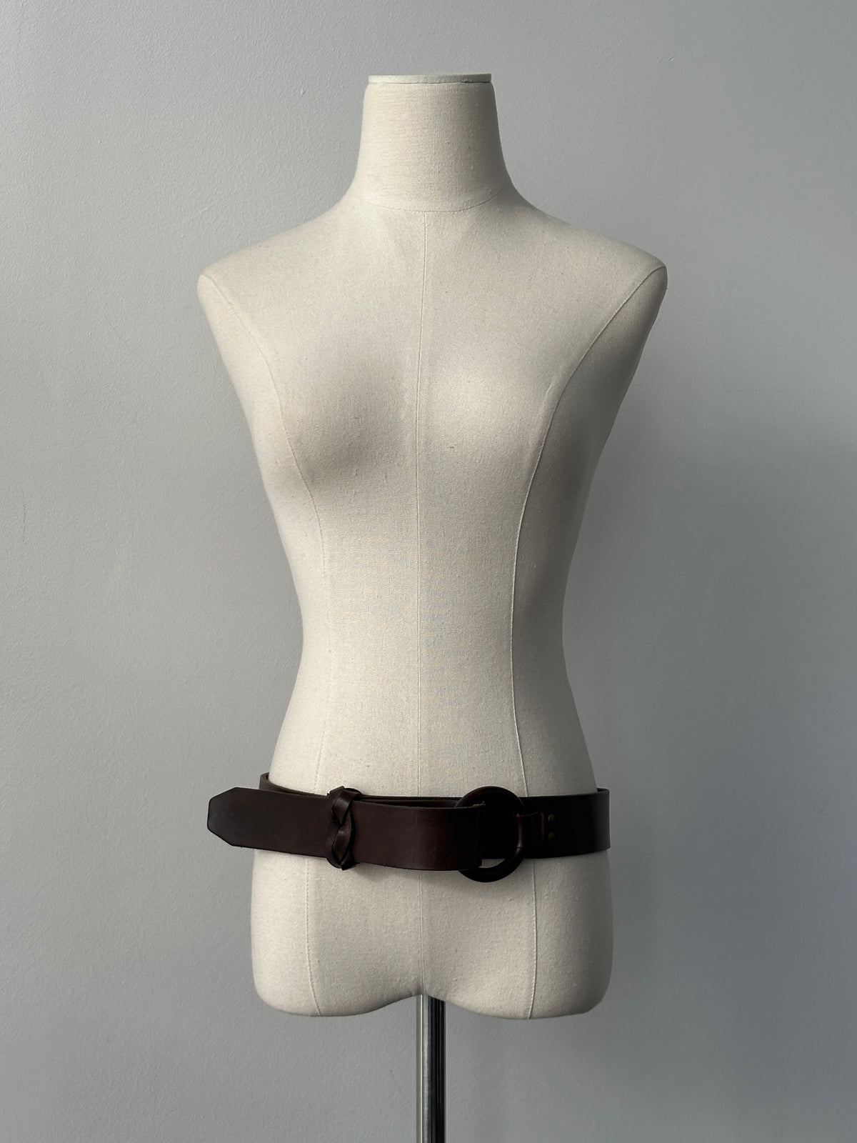 Vintage 1990s Leather Belt - One size