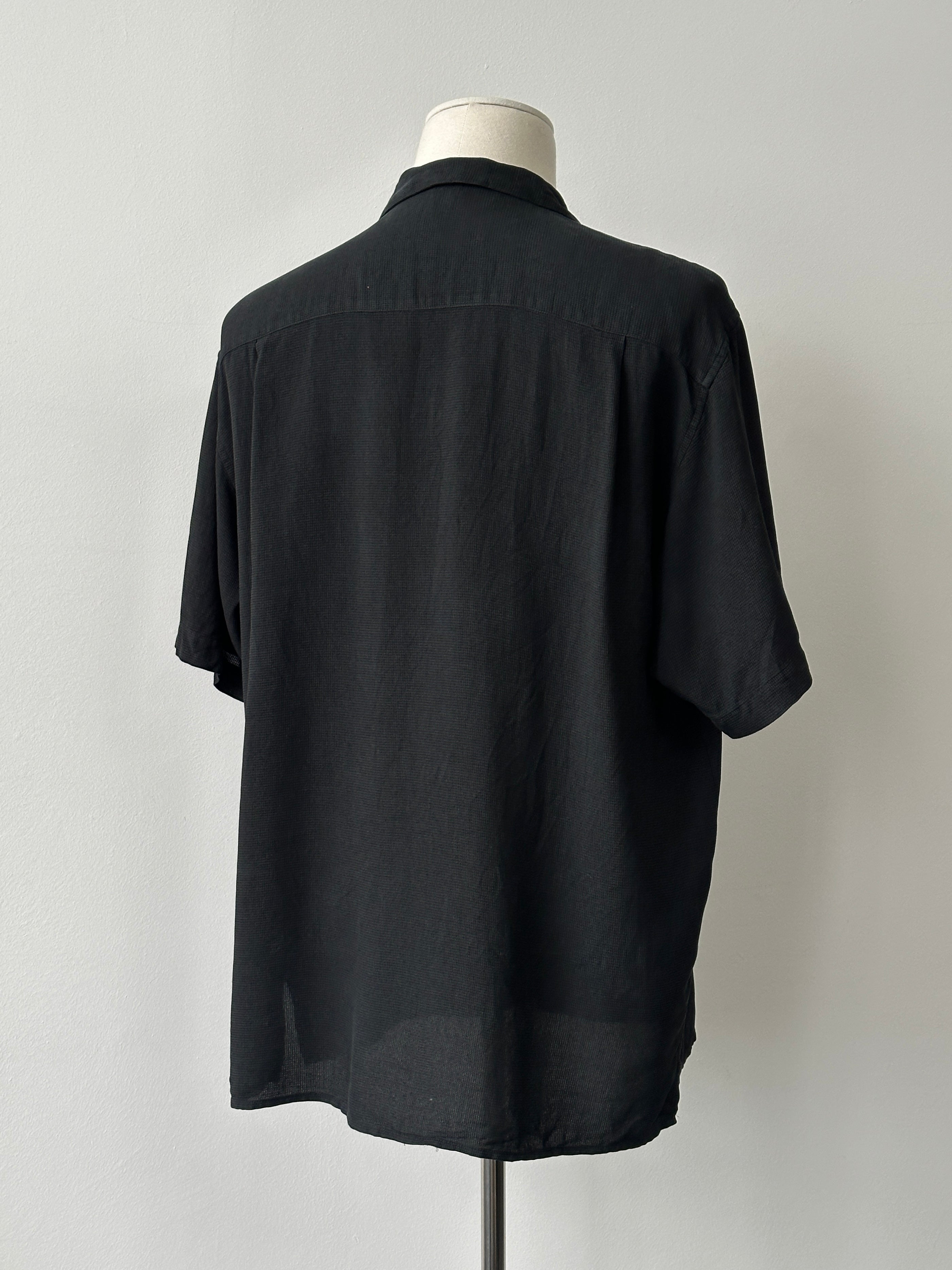 Vintage 1990s Pure Silk Short Sleeve Shirt - L