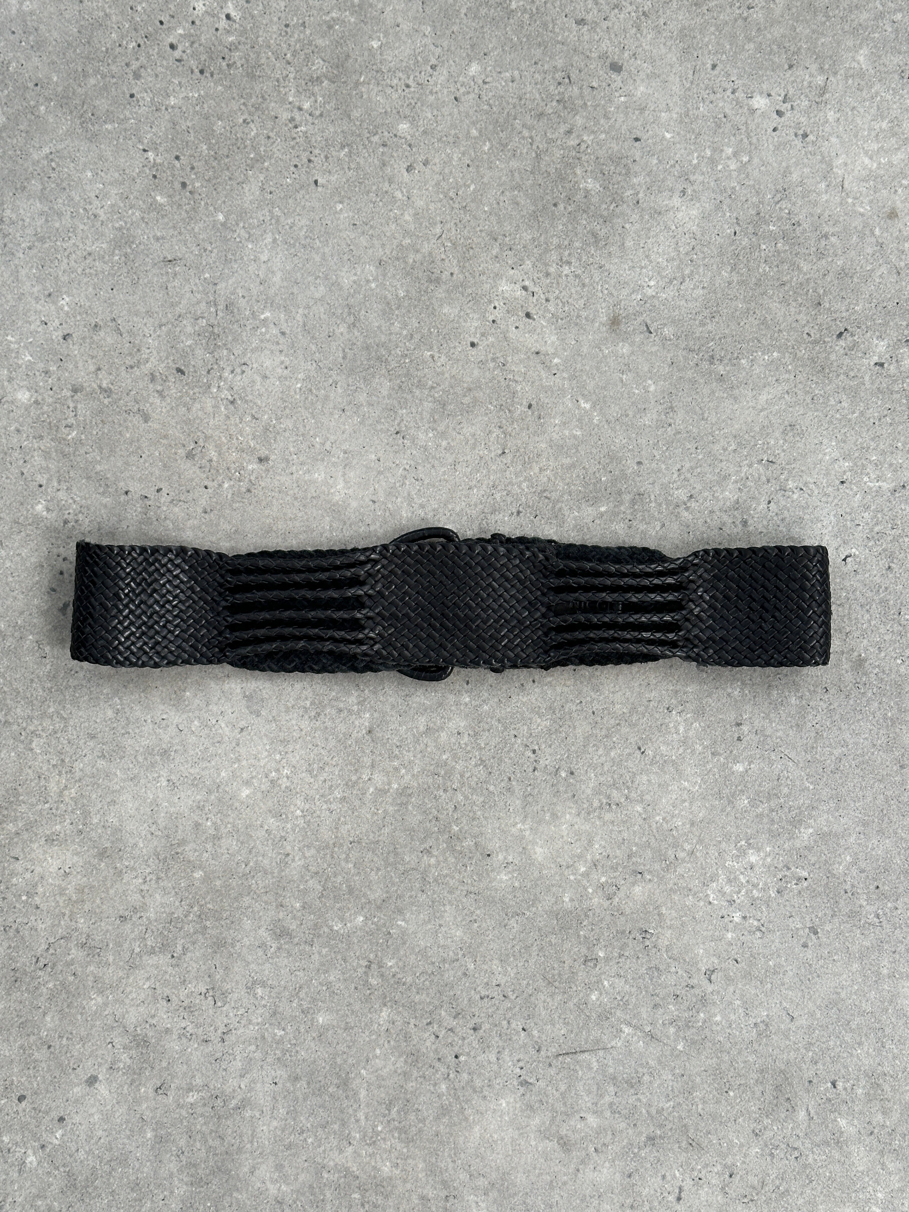 Nicole Farhi 1990s Woven Leather Chunky Belt - One size