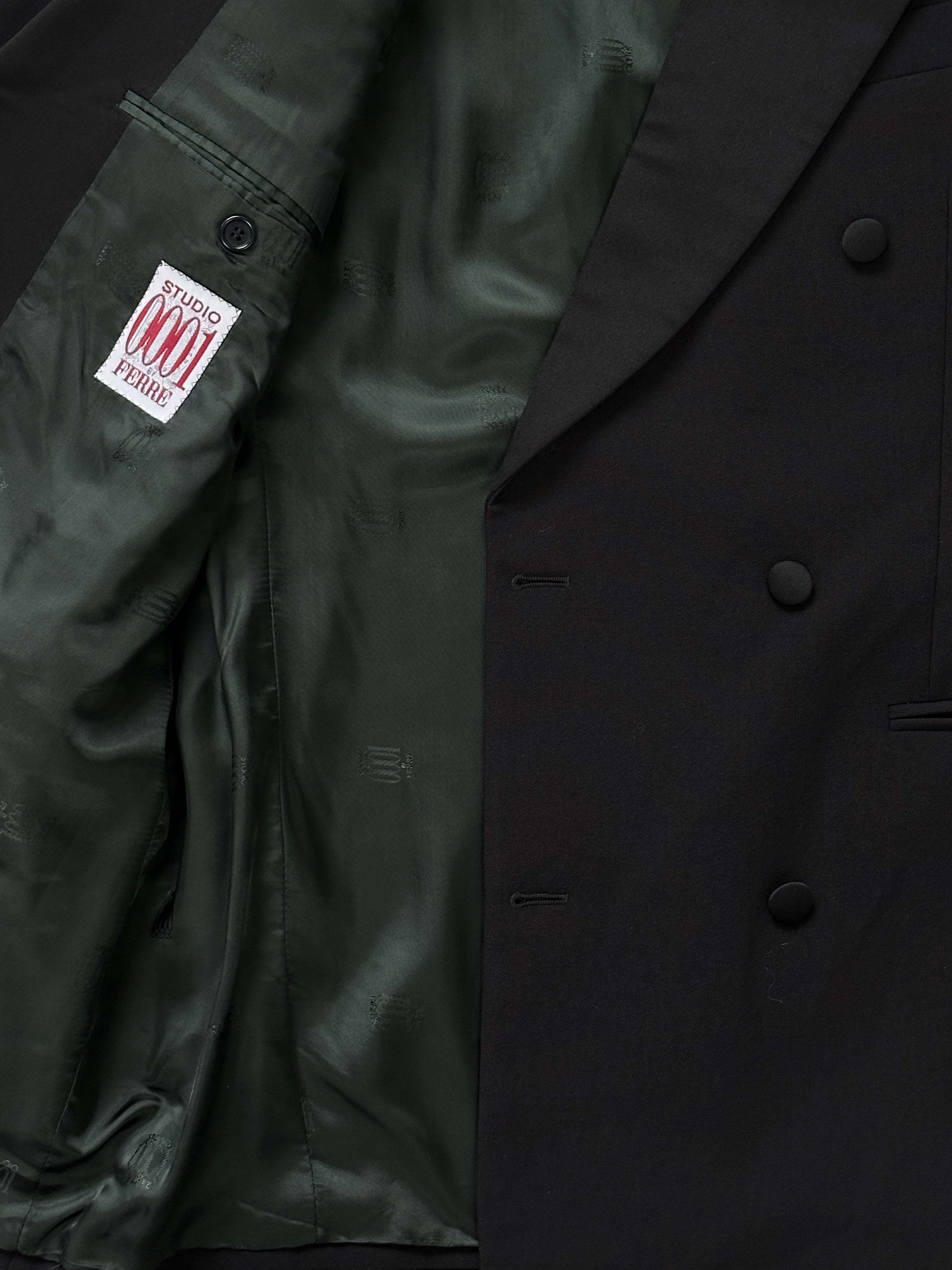 Gianfranco Ferre 1990s Pure Wool Tuxedo Double Breasted Blazer - 42R/L - SYLK