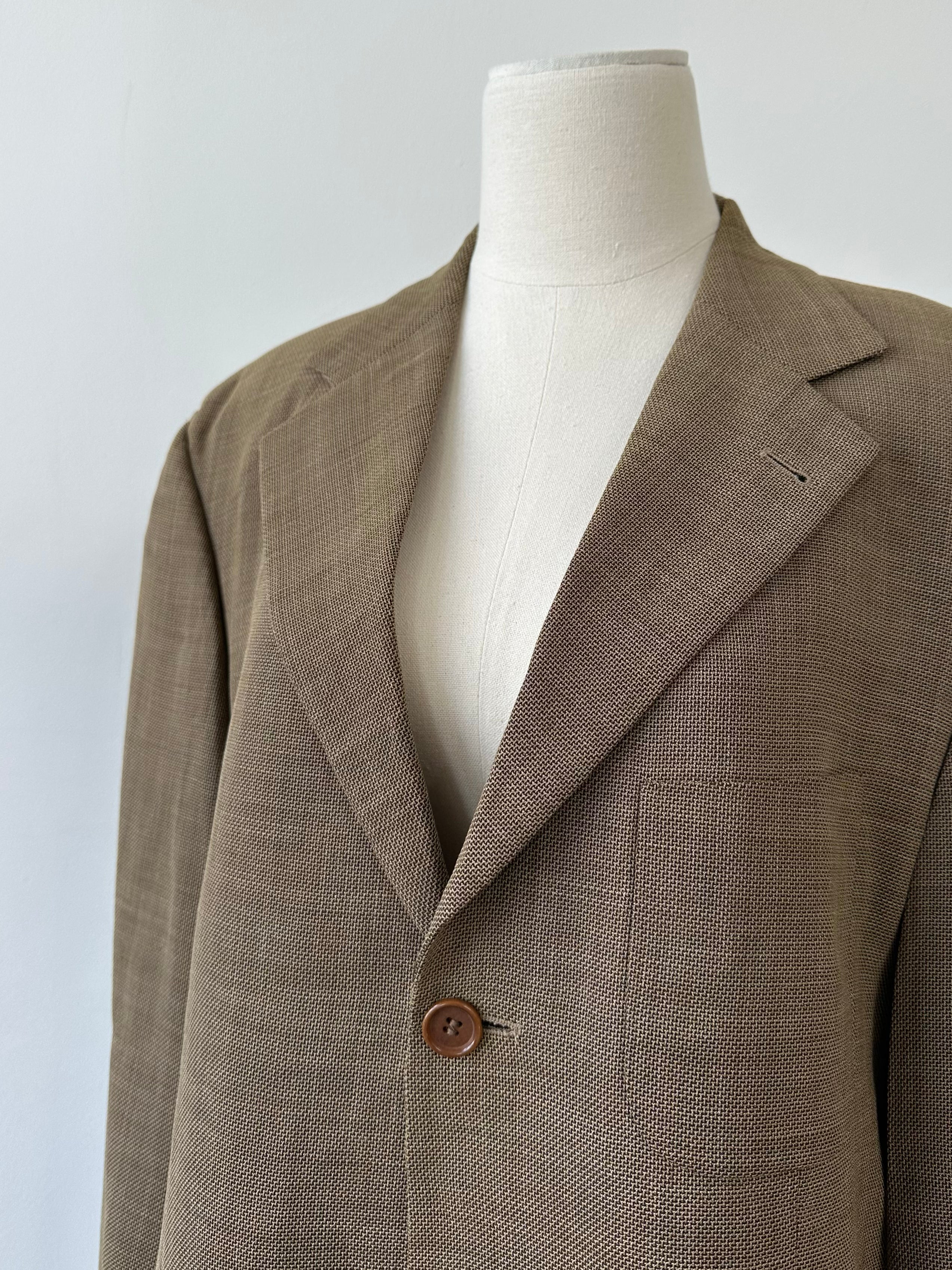 Hugo Boss x Loro Piana 1990s Pure Wool Single Breasted Blazer - 46R
