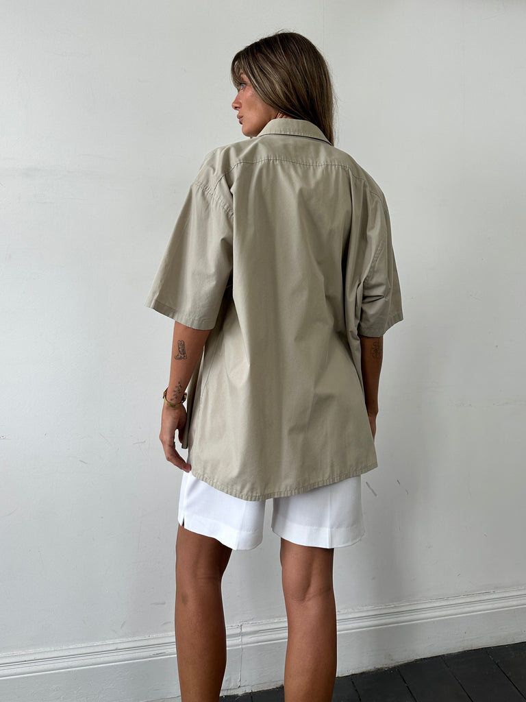 Yves Saint Laurent Cotton Logo Short Sleeve Shirt - XXL - SYLK