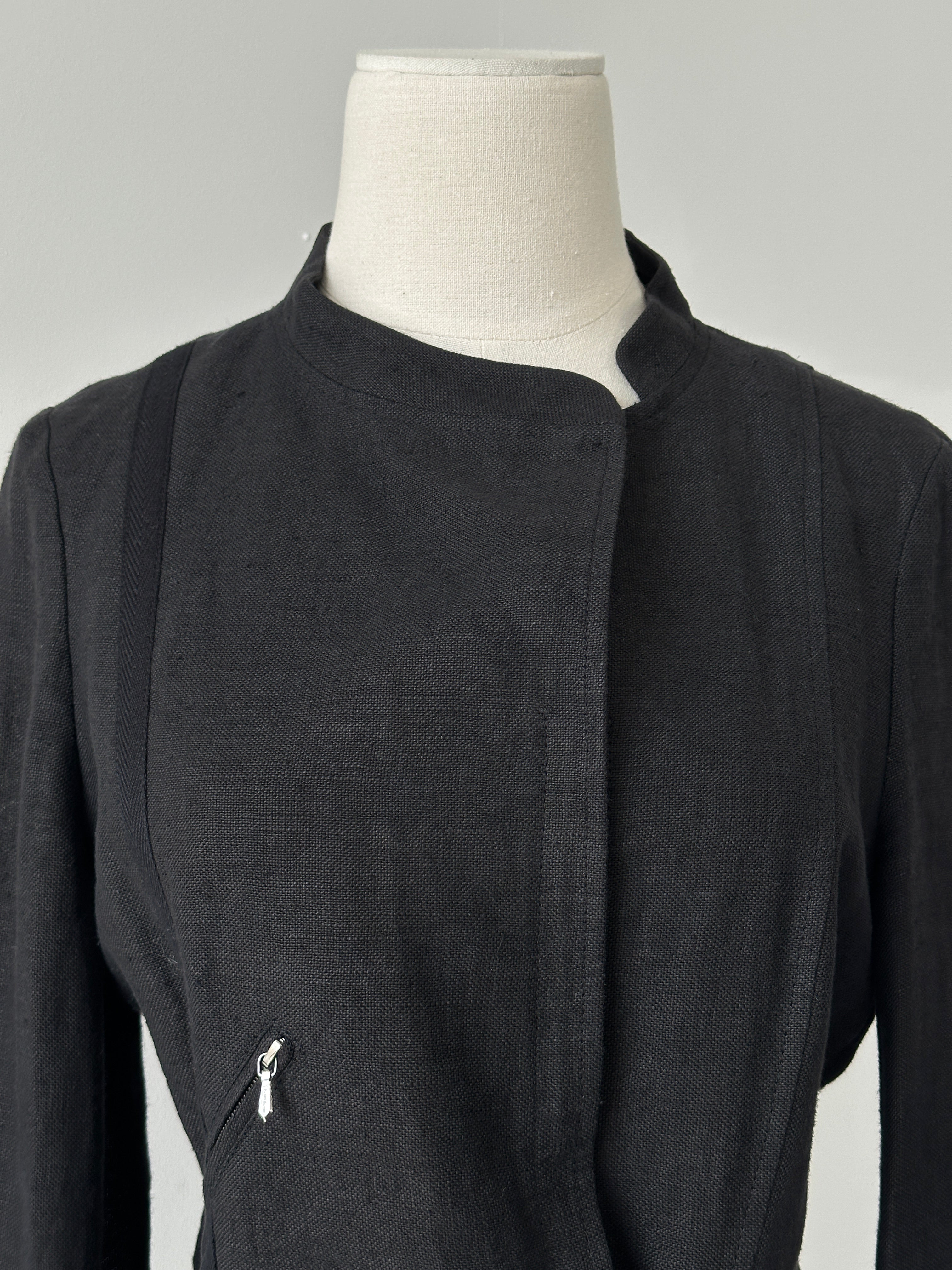 Vintage 1990s Pure Linen Tailored Jacket - S