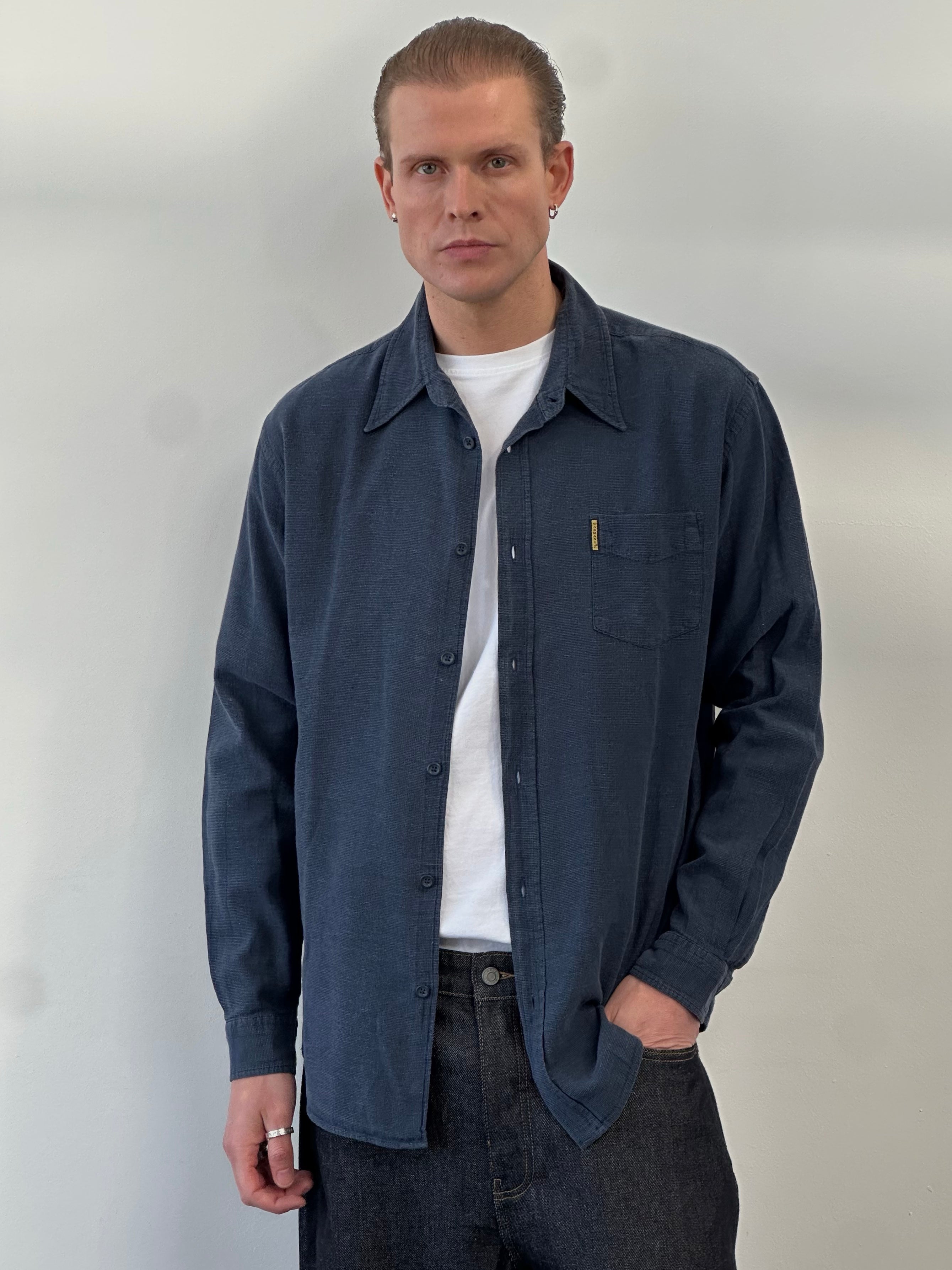 Armani Jeans 1990s Pure Cotton Woven Shirt -