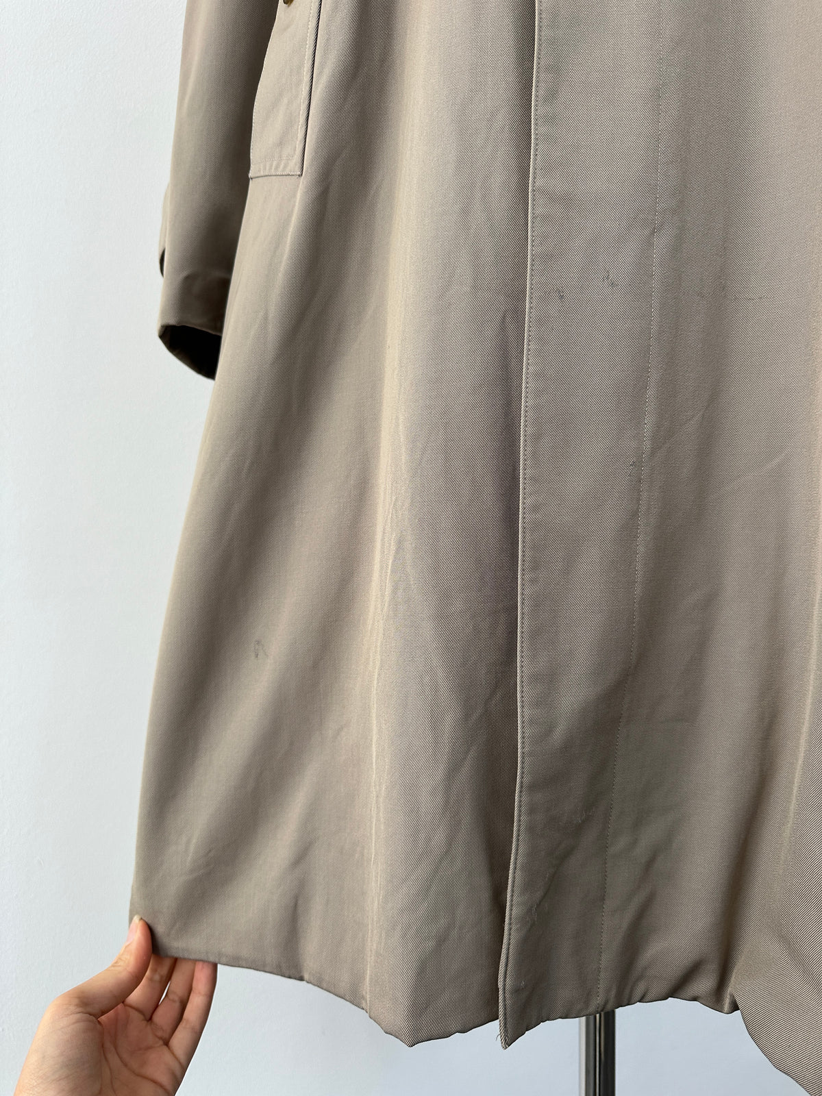 Burberry 1990s Pure Tasmania Wool High Neck Trench - L
