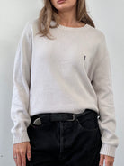 Yves Saint Laurent Pure Cotton Knitted Logo Jumper - - SYLK