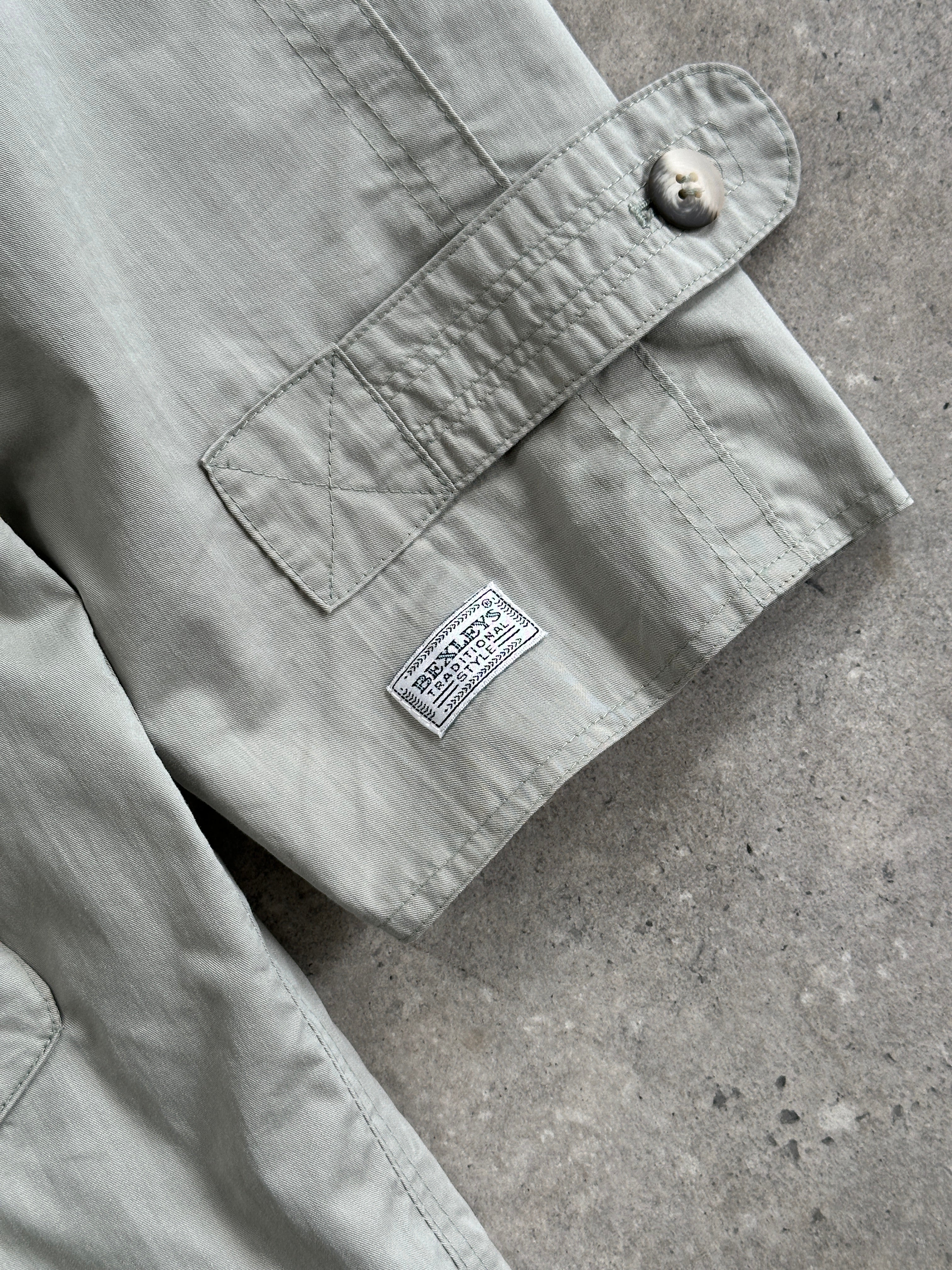 Vintage Cotton Double Breasted Belted Trench Coat - XXL - SYLK