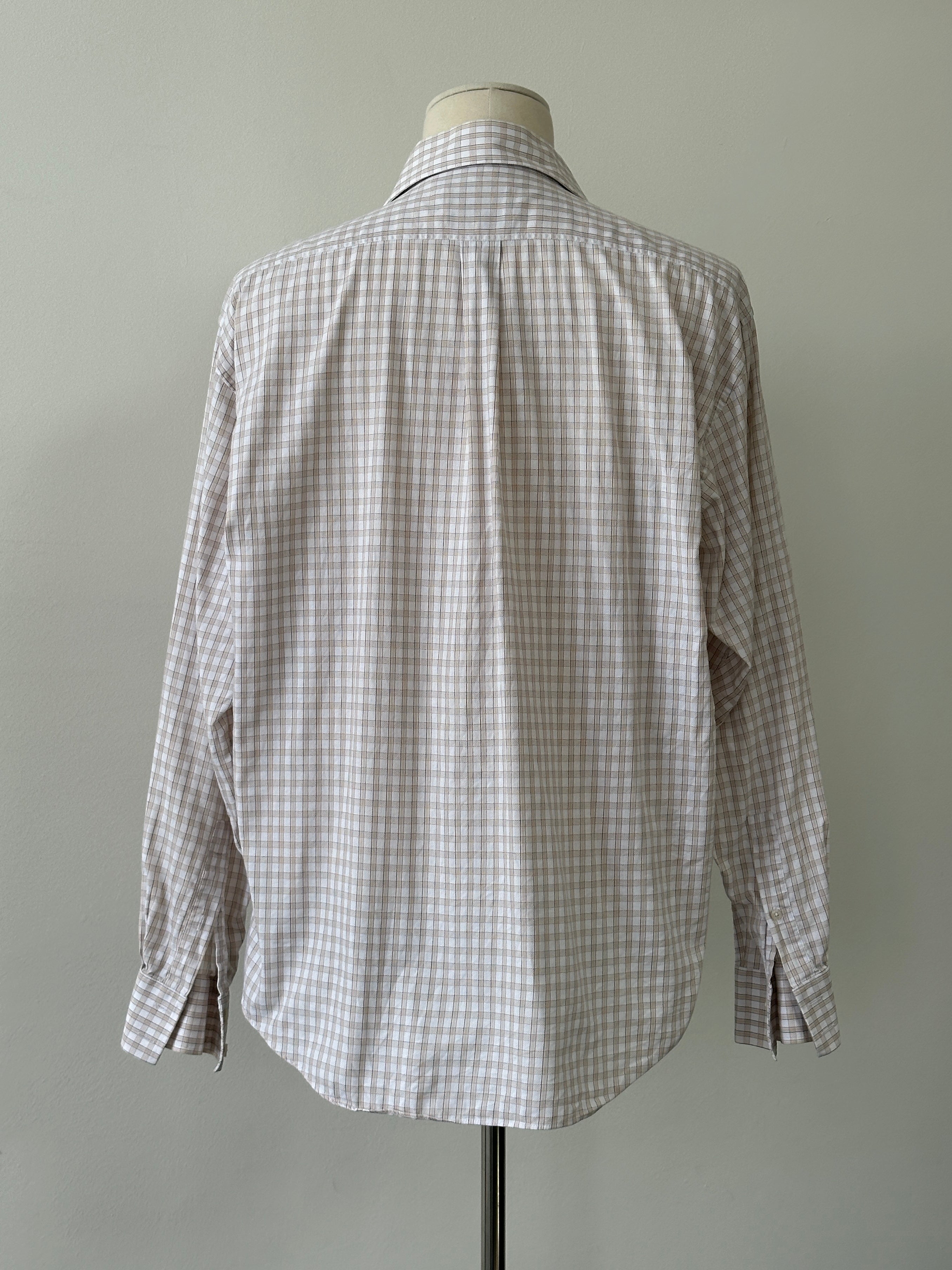 Yves Saint Laurent Pour Homme 2000s Pure Cotton Check Shirt - XL
