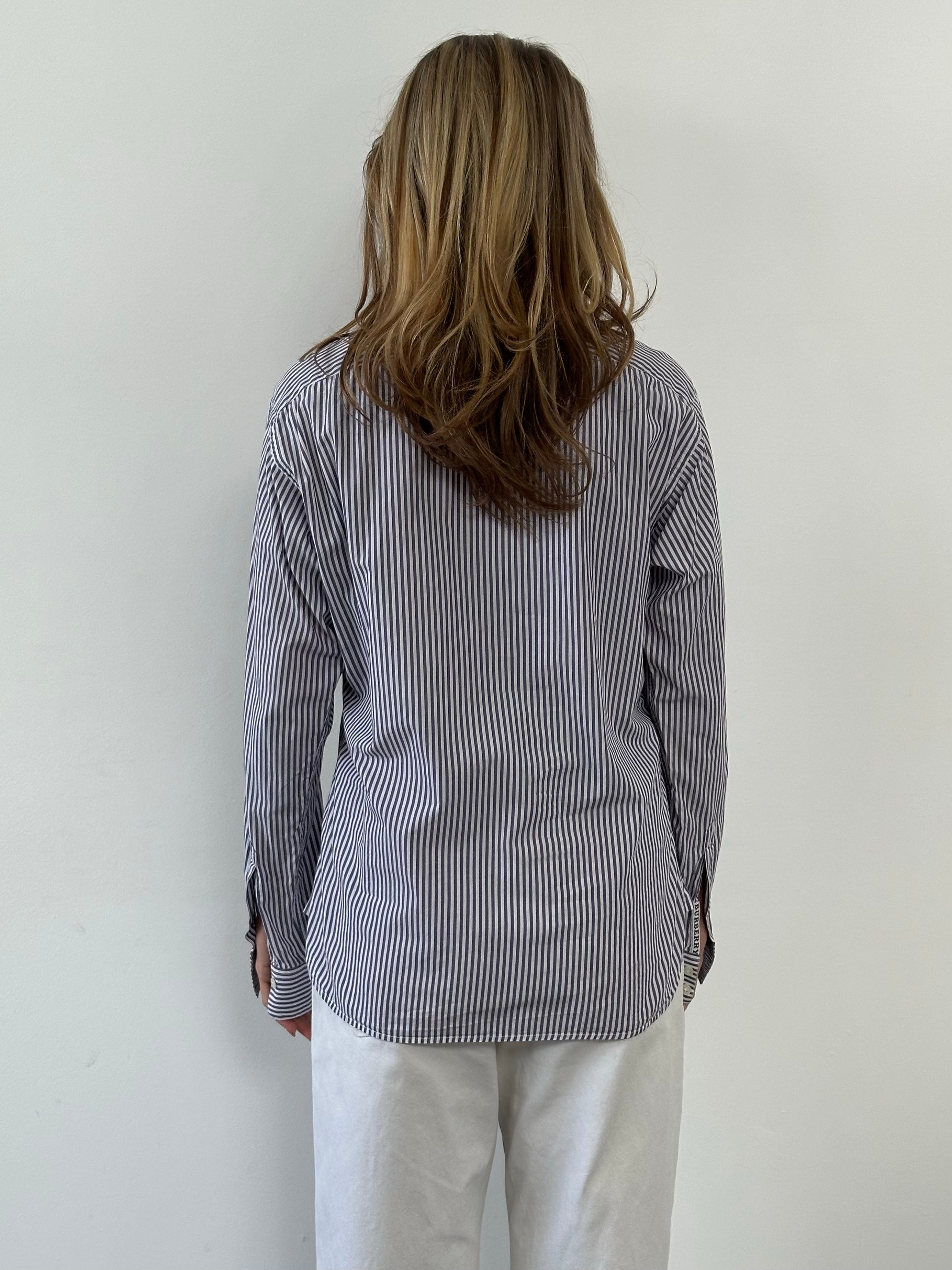 Burberry London 2000s Pure Cotton Striped Shirt - M