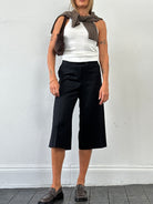 Jaeger Pure Wool Low Waist Straight Leg Culottes - W34 - SYLK