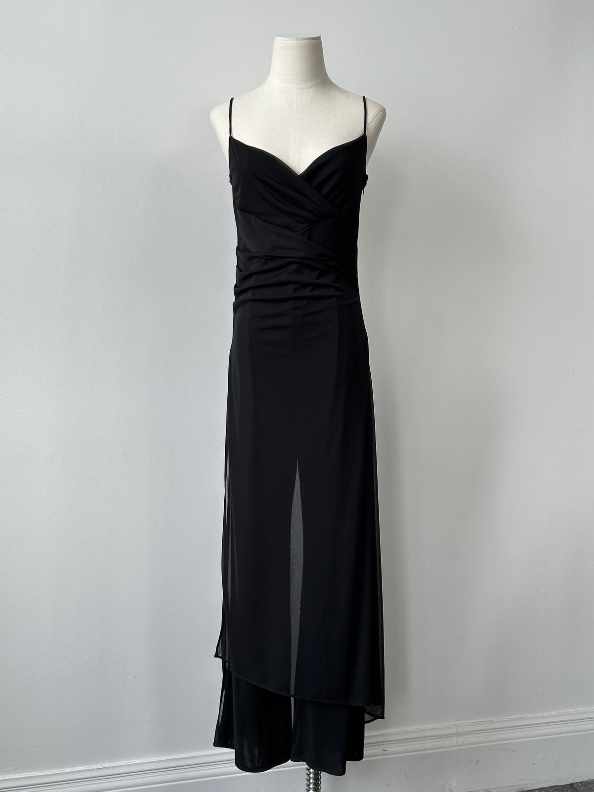 Vintage 1990s Sheer Overlay Jumpsuit - M