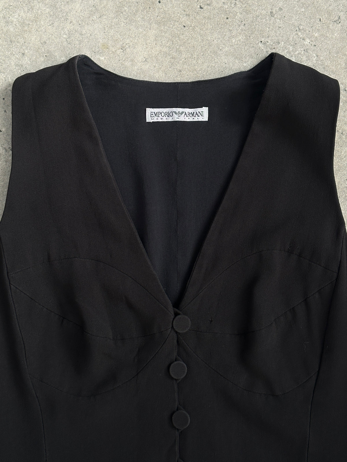 Emporio Armani 1990s Fitted Tailored Single Button Waistcoat - M