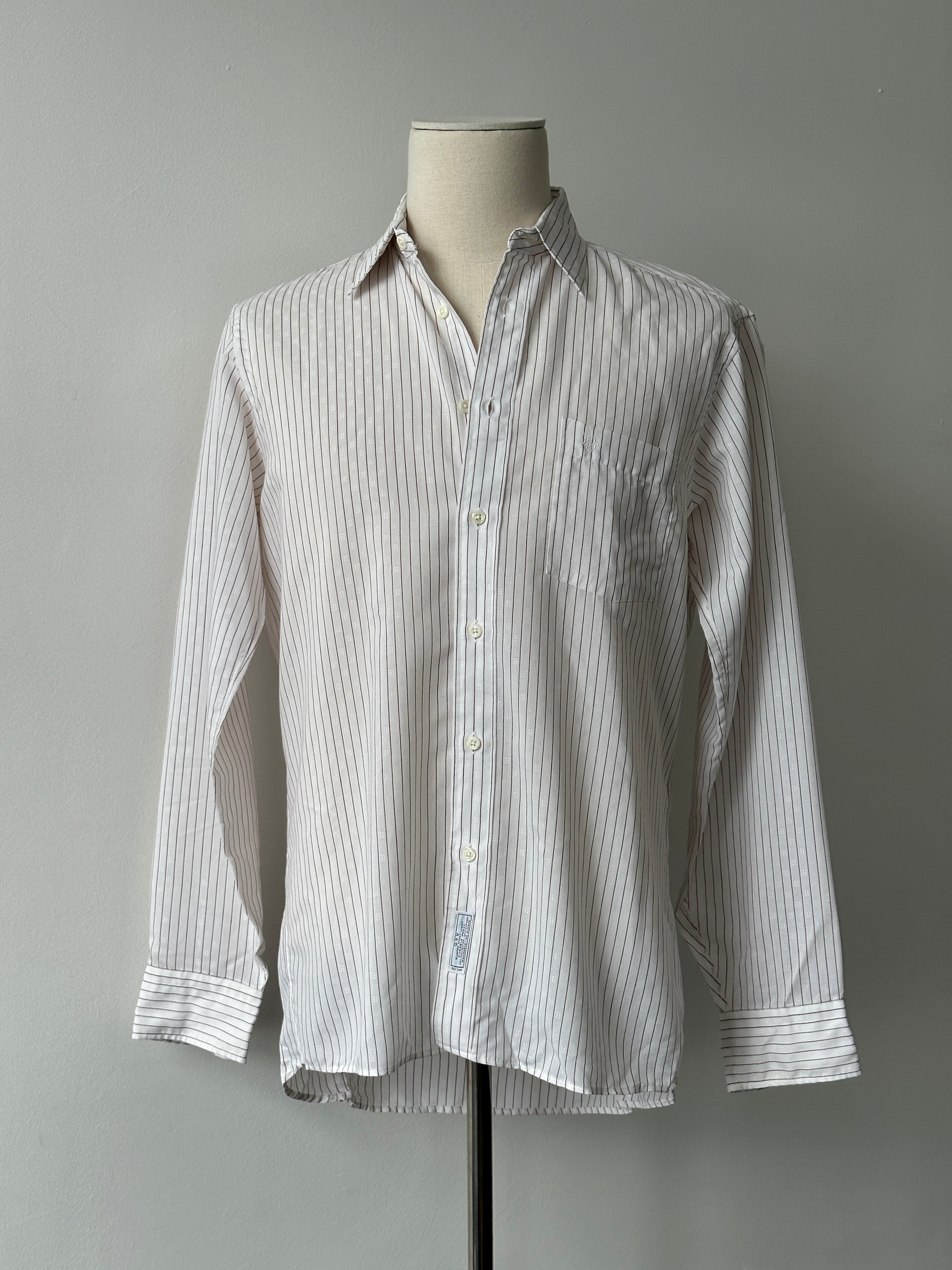 Christian Dior Chemises 1990s Jacquard Striped Shirt - M