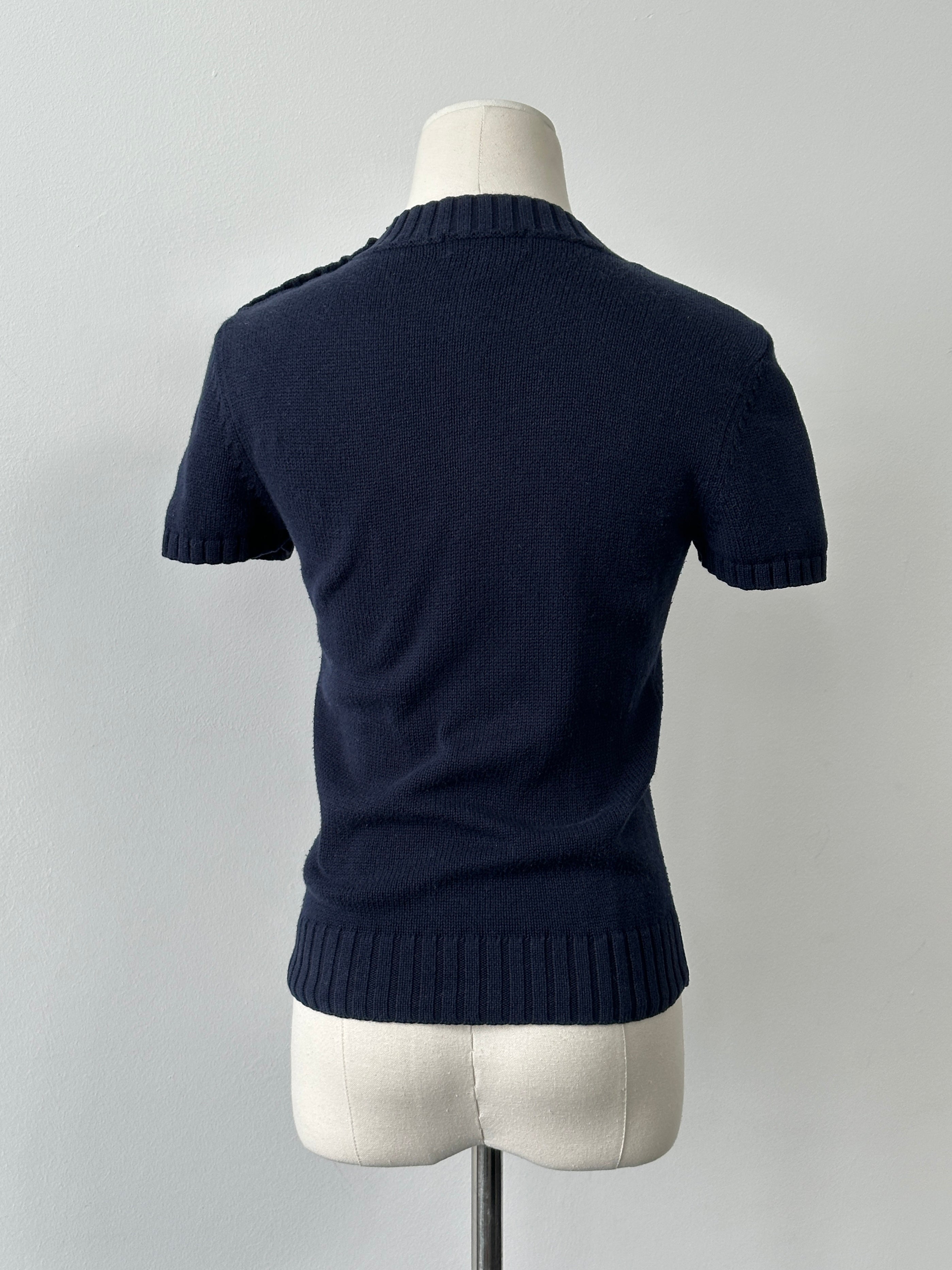 Burberry Blue Label Pure Cotton Knit Jumper - XS-S