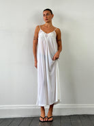 Vintage Sheer Maxi Slip Dress - S/M - SYLK