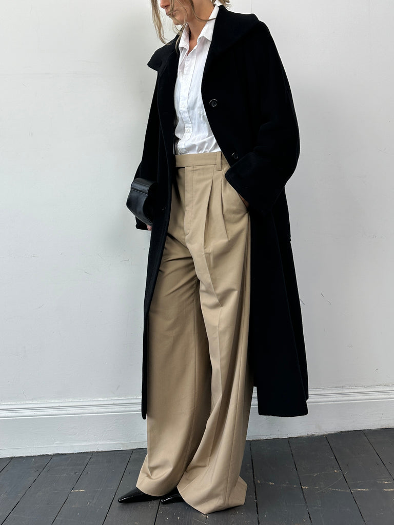 Marina Rinaldi Virgin Wool Single Breasted Floor Length Coat - XL - SYLK