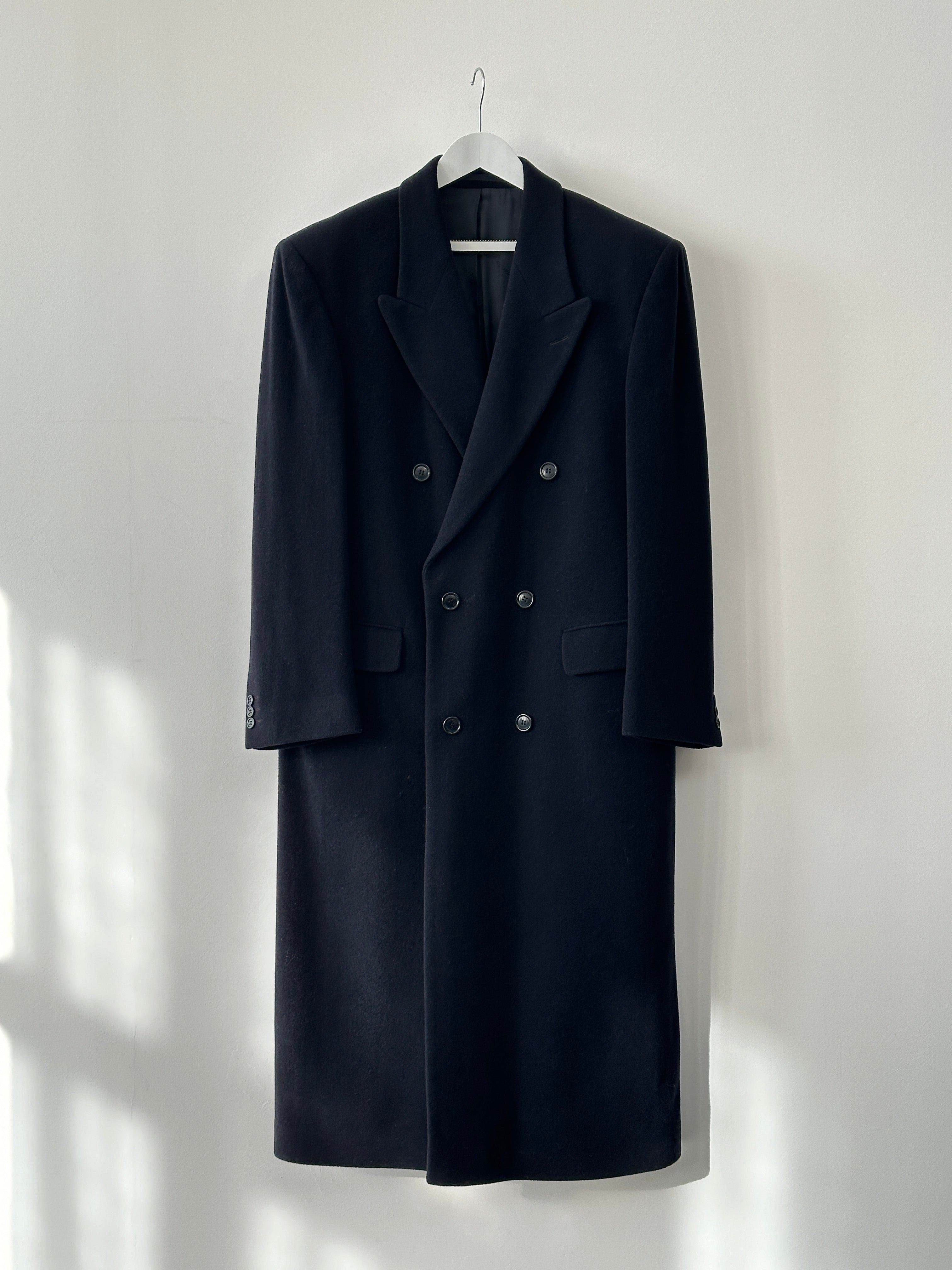 Pierre Cardin Wool Cashmere Double Breasted Floor Length Coat - XL - SYLK